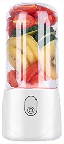 Portable USB Rechargeable Mini Blender - Personal Smoothie Maker & Juice Machine for Shakes, Fruits, Drinks | Perfect for Sports, Gym, Travel, Office & Home Use (Pink/White)
