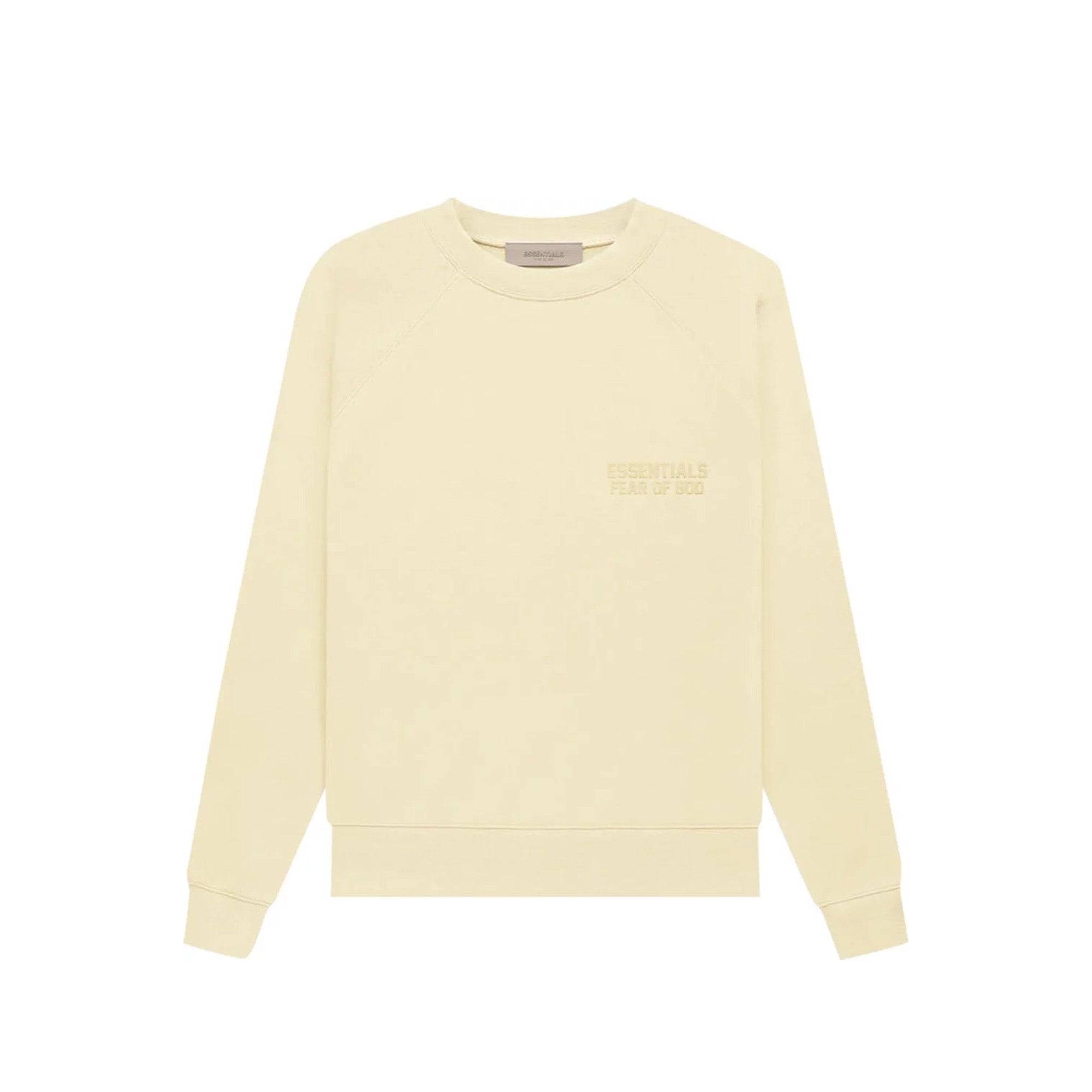 Fear of God Essentials Crewneck Sweatshirt 'Canary' 2022 - Men's Casual Streetwear Pullover for Everyday Comfort & Style