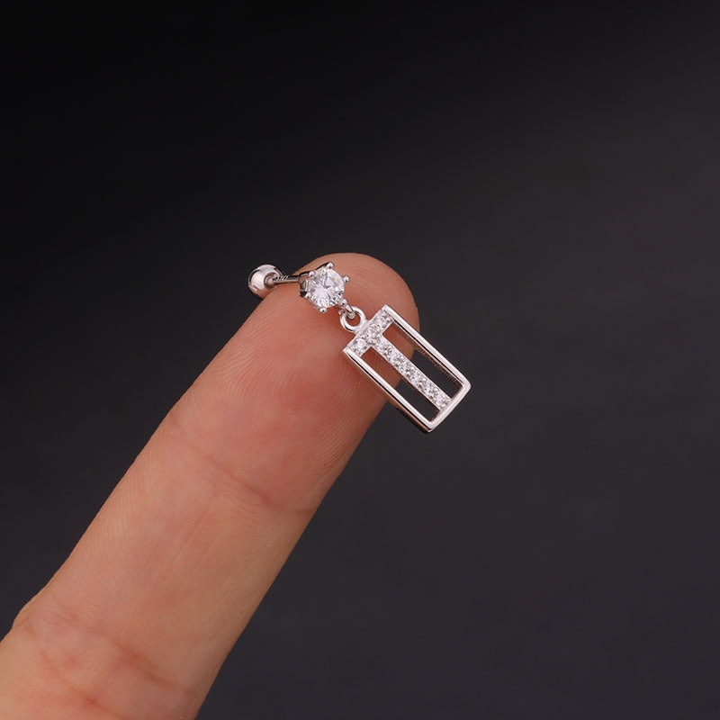 20G Sterling Silver Geometric Arrow Conch Tragus Stud Earrings for Cartilage Piercing | Hypoallergenic Body Jewelry for Women & Men | Perfect for Everyday Wear & Special Occasions