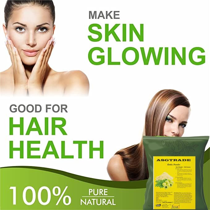 Organic Amla Indian Gooseberry Powder (100g) - Natural Hair Growth & Skin Care Supplement | Promotes Healthy Hair, Reduces Hair Fall, Brightens Skin | Perfect for DIY Hair Masks, Face Scrubs & Ayurvedic Remedies