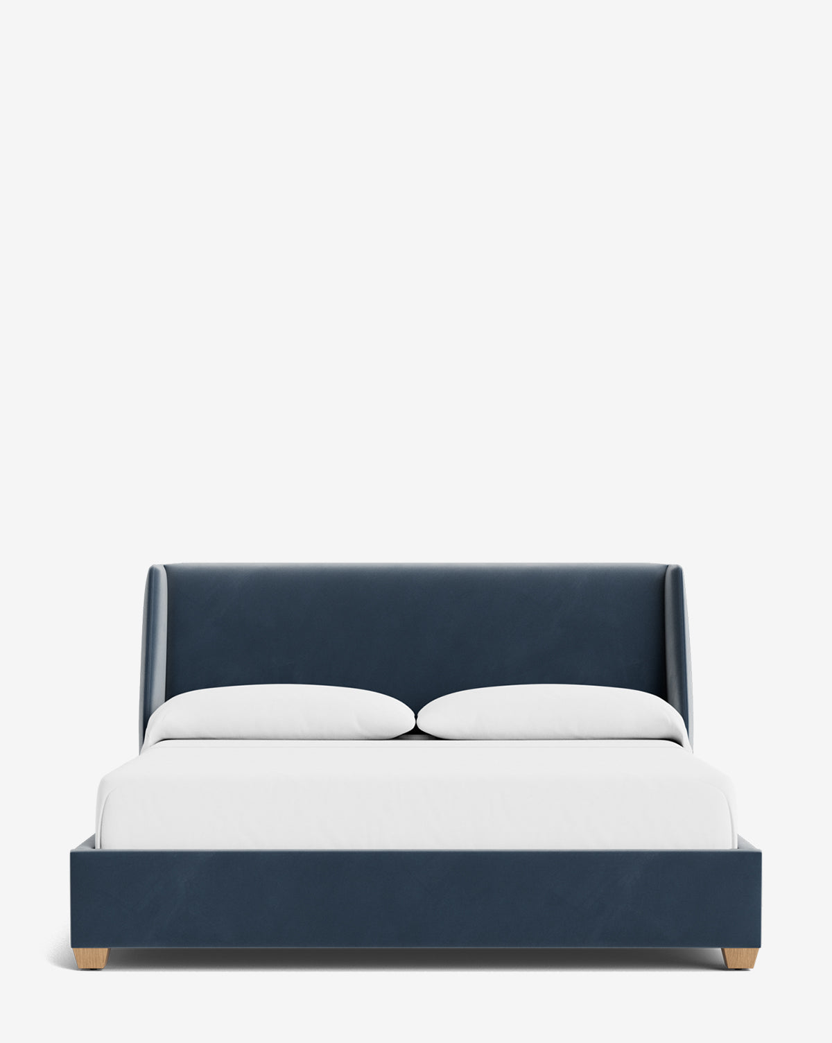 Walt Bed Low Headboard - Modern Minimalist Bed Frame for Small Spaces - Perfect for Apartments, Dorms & Guest Rooms
