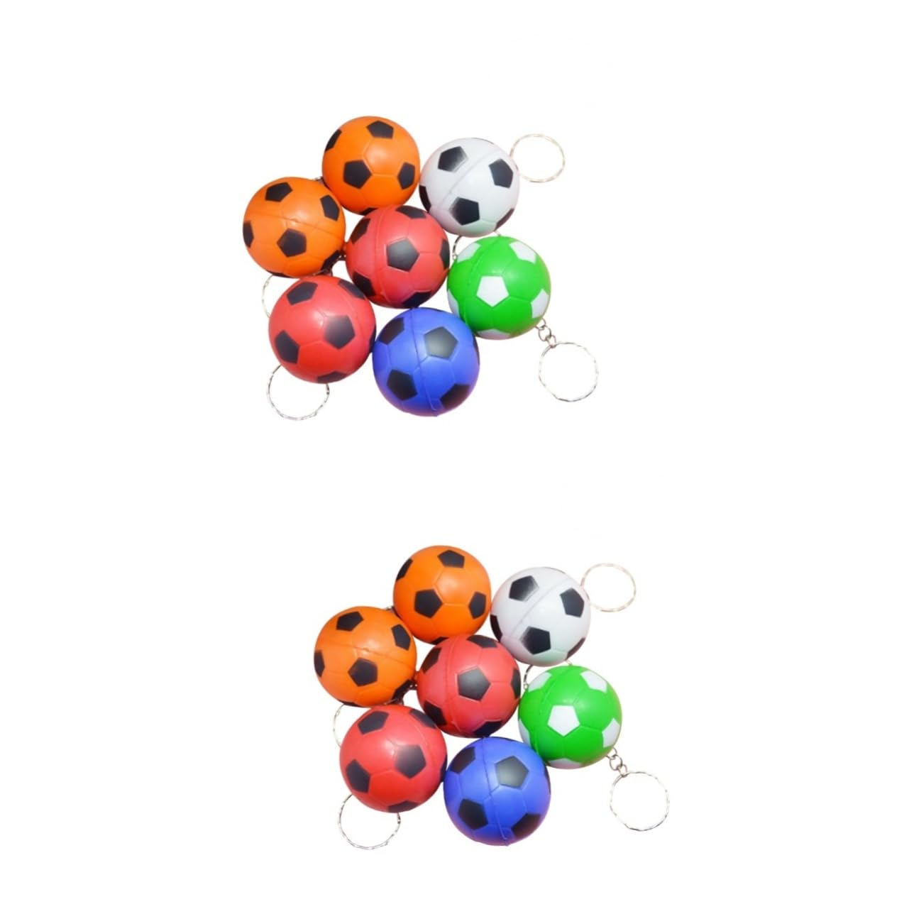 Balacoo 48 Pcs Soccer Key Rings - Football Pendant Charms, Cartoon Keychains, Ball Keychains for Sports Enthusiasts, Party Favors, and Gift Giving