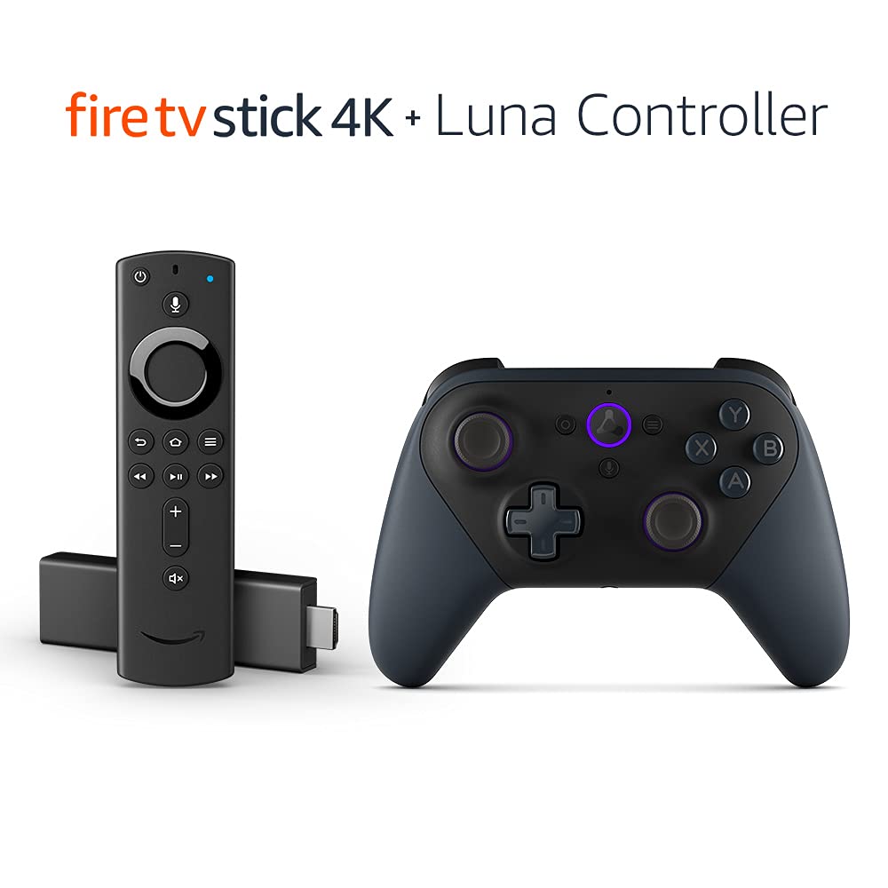 Best Fire TV Gaming Bundle - Fire TV Stick 4K & Luna Controller for 4K Streaming & Cloud Gaming | Perfect for Home Entertainment & Family Game Nights