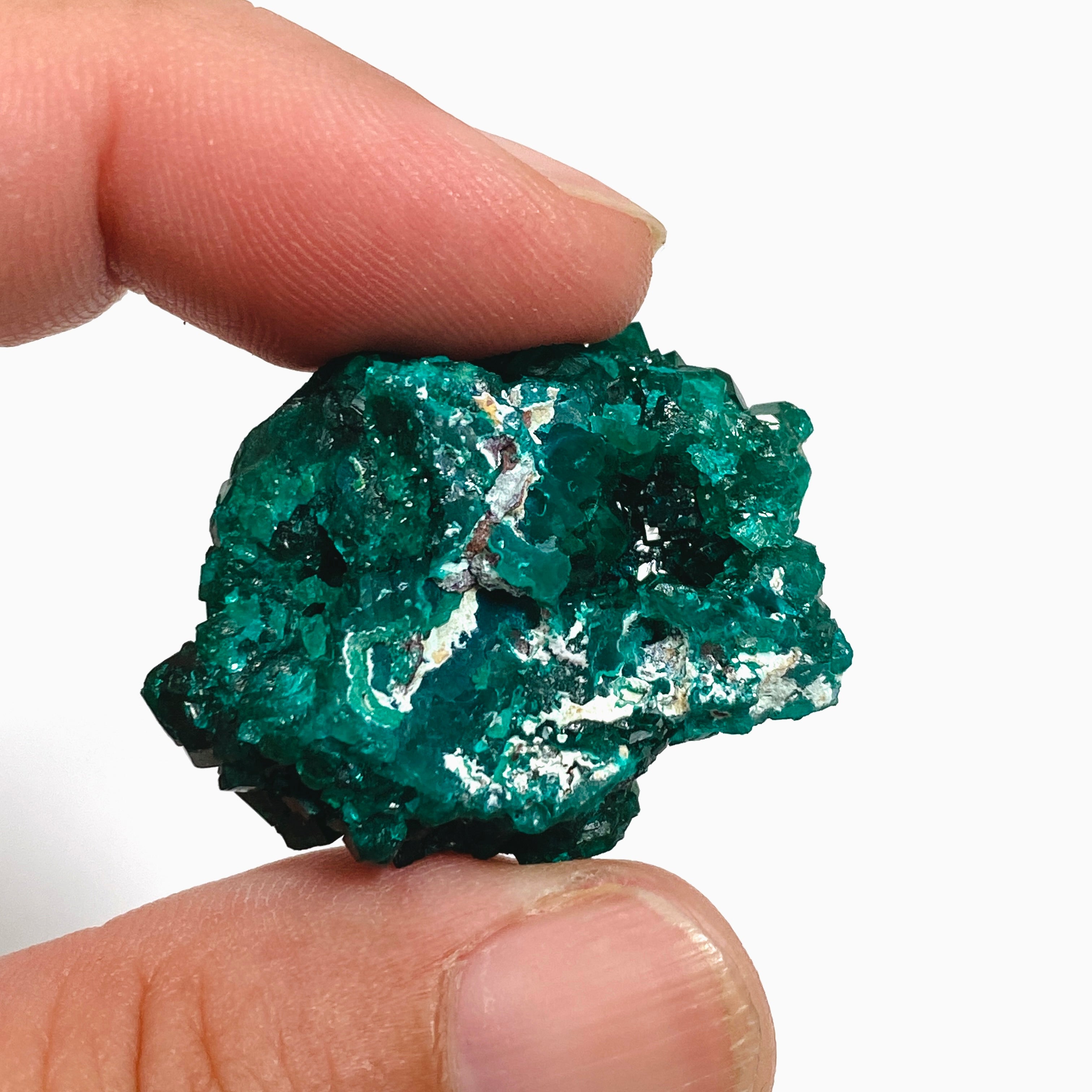 Natural Dioptase Crystal Specimen - Rare Green Mineral Collection for Healing & Meditation - Perfect for Home Decor, Jewelry Making & Spiritual Practices