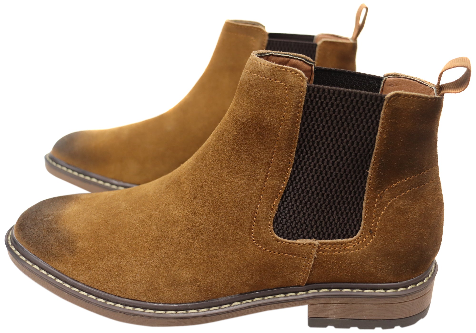 Premium Men's Leather Suede Chelsea Boots - Johnson Natural Comfort Collection | Waterproof & Slip-Resistant for Work, Casual & Outdoor Activities