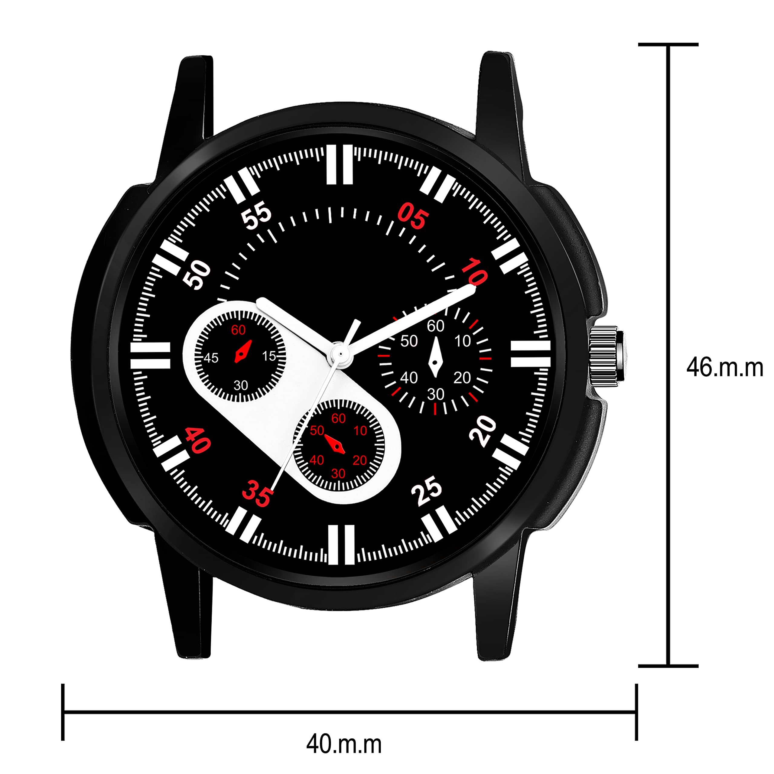 FRAVY Black Analog Formal Wrist Watch for Men & Boys - W032 | Classic Dress Watch for Business, Office & Special Occasions