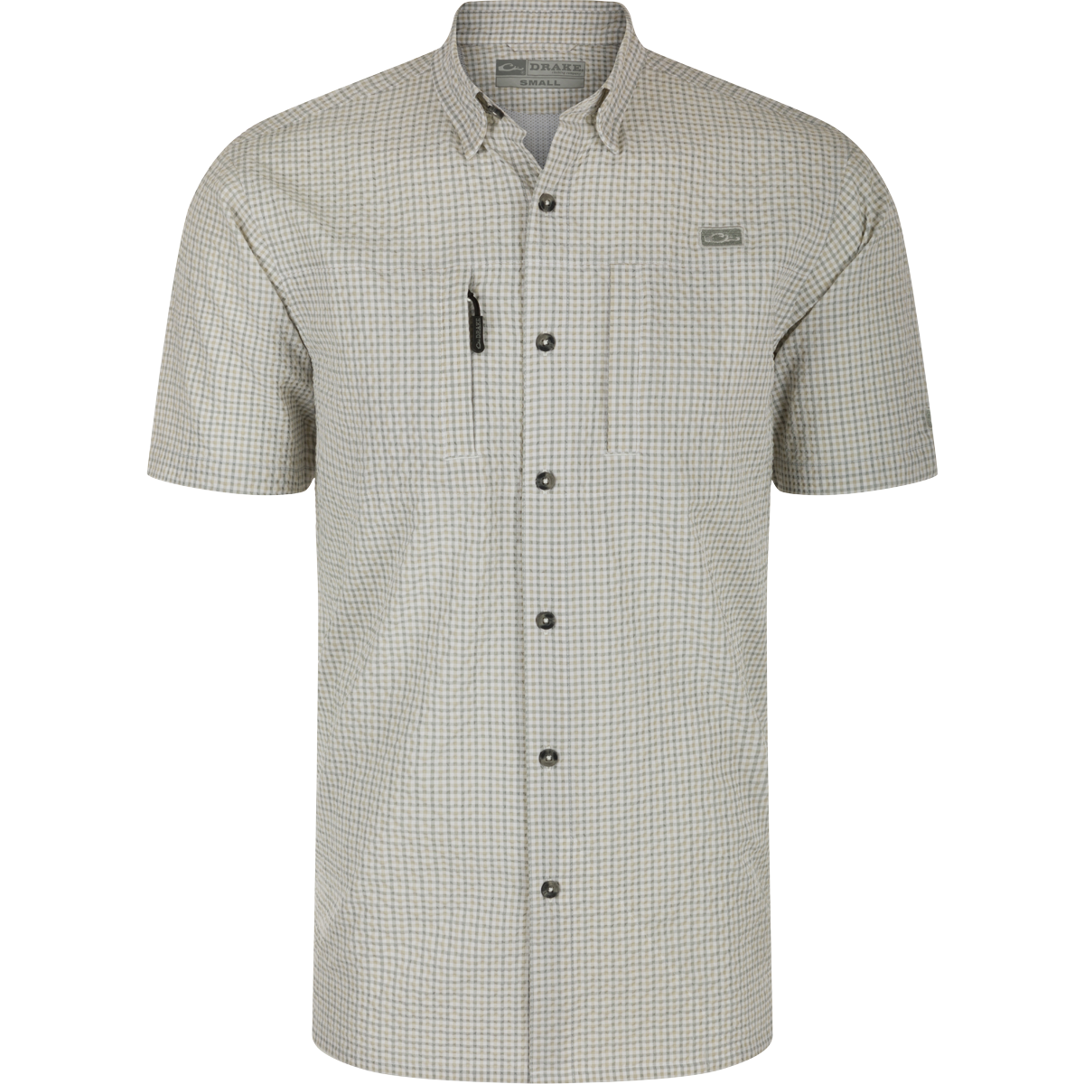 Classic Seersucker Short Sleeve Checkered Shirt for Men - Breathable Summer Casual Wear for Outdoor Activities & Beach Vacations
