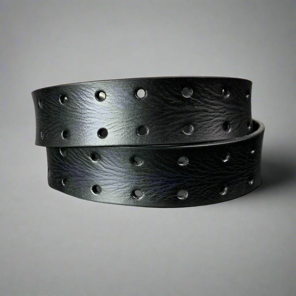 Premium Men's Buffalo Grain Leather Belt - Genuine Leather, Adjustable & Durable - Perfect for Casual, Business & Formal Wear