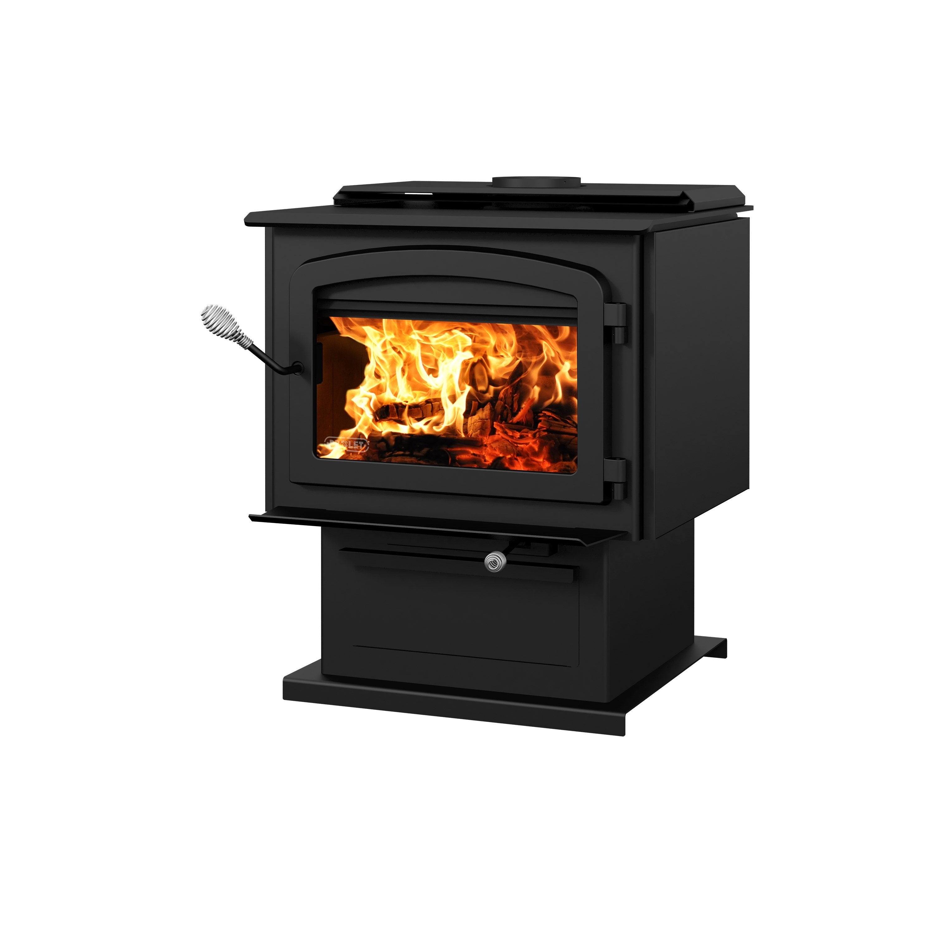 Drolet Escape 2100 EPA Certified Wood Stove - Heats Up to 2,700 Sq. Ft. - Efficient & Eco-Friendly Heating for Homes, Cabins, and Outdoor Living Spaces