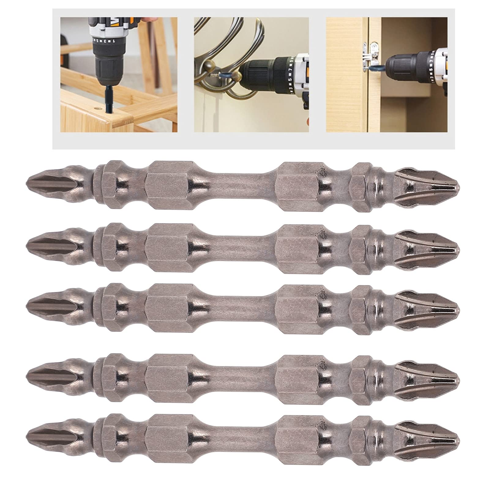 High-Quality 65mm Double-Head Electric Screwdriver Bit - Alloy Steel Drill Bit for Power Tools | Perfect for DIY Projects, Home Repairs & Professional Use