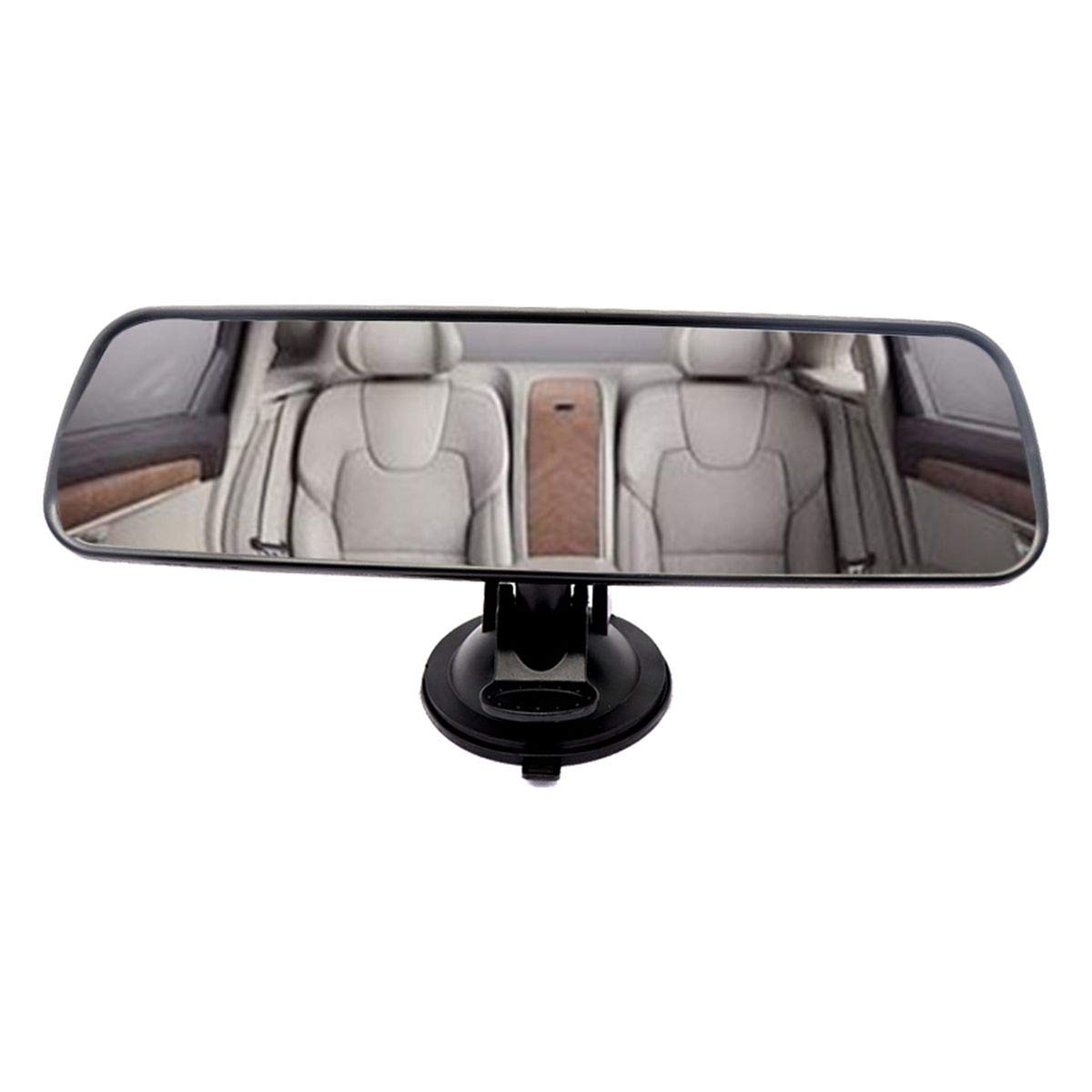 Universal Adjustable Rear View Interior Car Mirror with Wide Suction Cup - 25cm Windscreen Mirror for Enhanced Safety and Visibility - Perfect for Parking, Lane Changes, and Blind Spot Monitoring