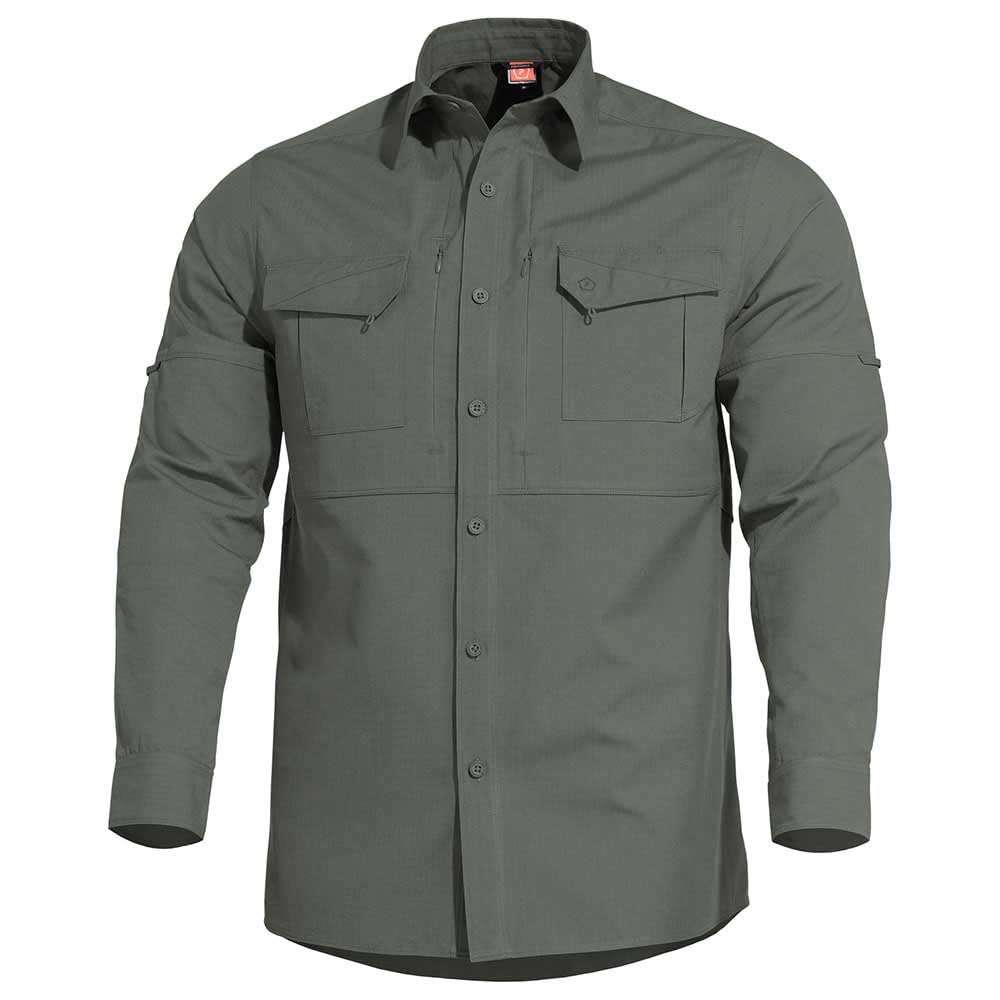 Pentagon Plato Tactical Shirt - Military Camouflage Green - Perfect for Outdoor Hunting, Airsoft & Tactical Training