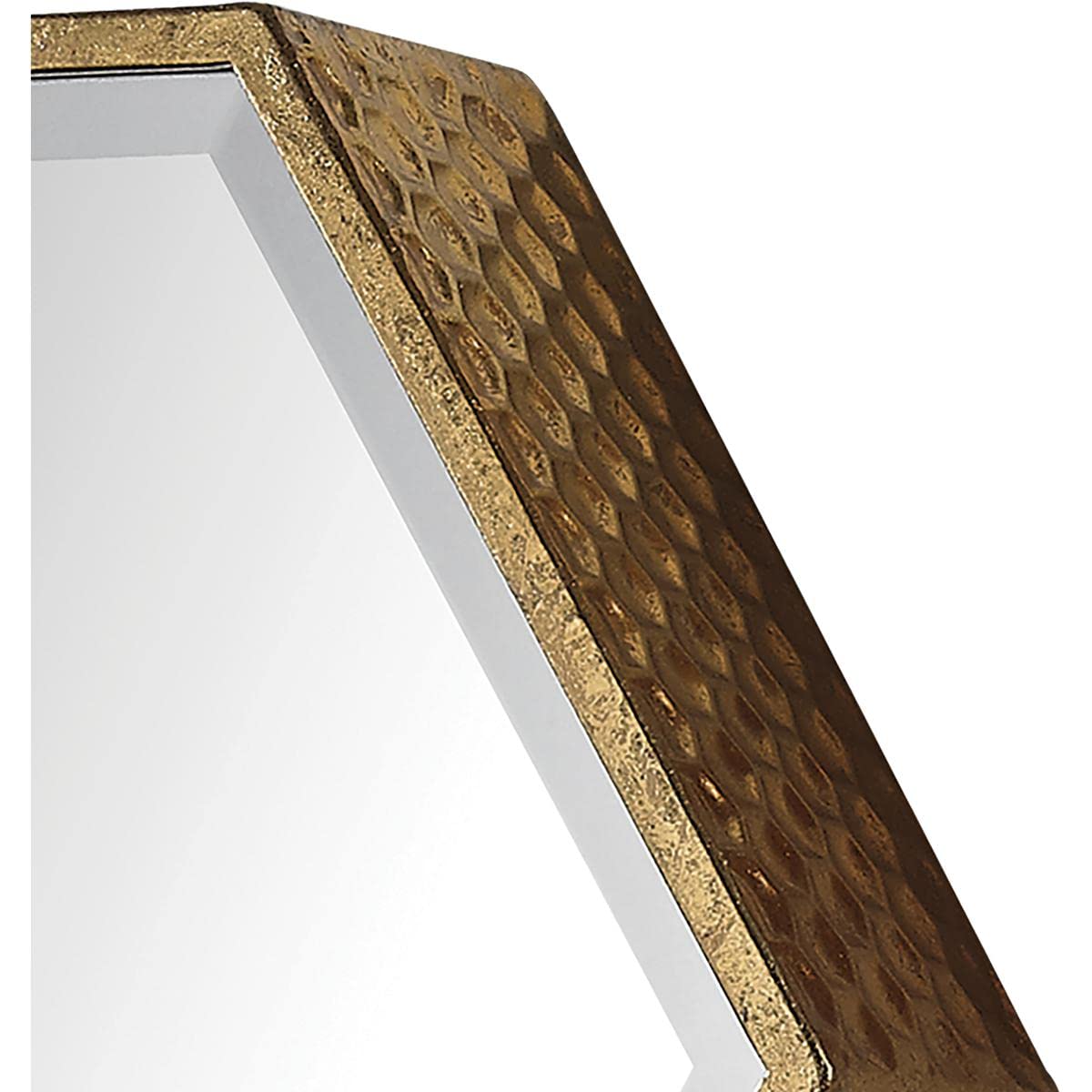 Elk Home Hexagonal Mirrors Set of 5 - Soft Gold Wall Decor for Living Room, Bedroom & Bathroom | Modern Geometric Mirror Tiles for Home Decor
