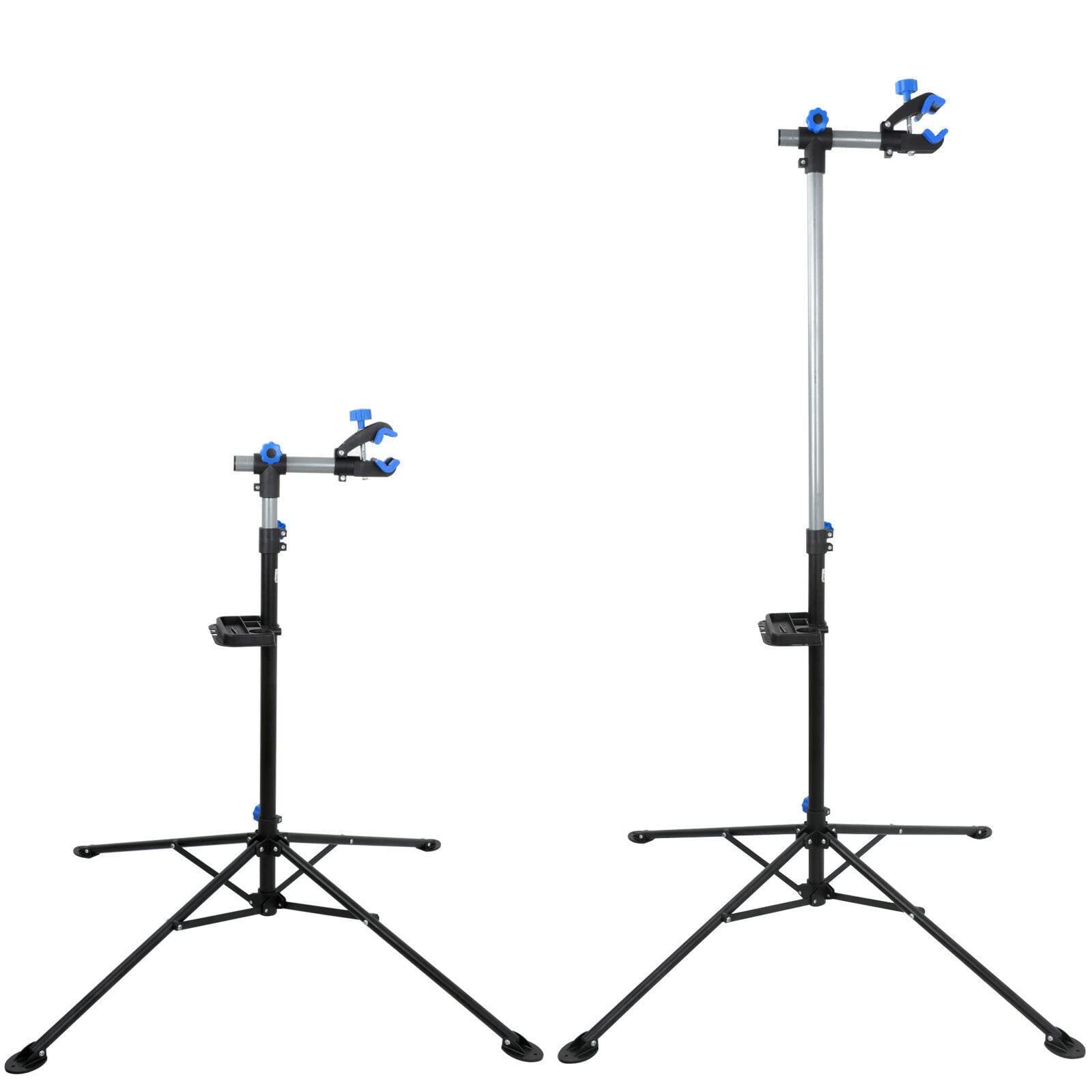 BiYeer Heavy Duty Adjustable Bike Repair Stand - Foldable Bicycle Maintenance Stand with Tool Tray for Easy Assembly & Space Saving Storage | Perfect for Home Garage, Cycling Enthusiasts & Professional Bike Shops