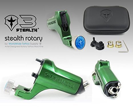 STEALTH GENERATION 3.0 Professional Tattoo Machine - Liner & Shader Gun for Artists (Green) | Perfect for Studio Work & Tattoo Enthusiasts