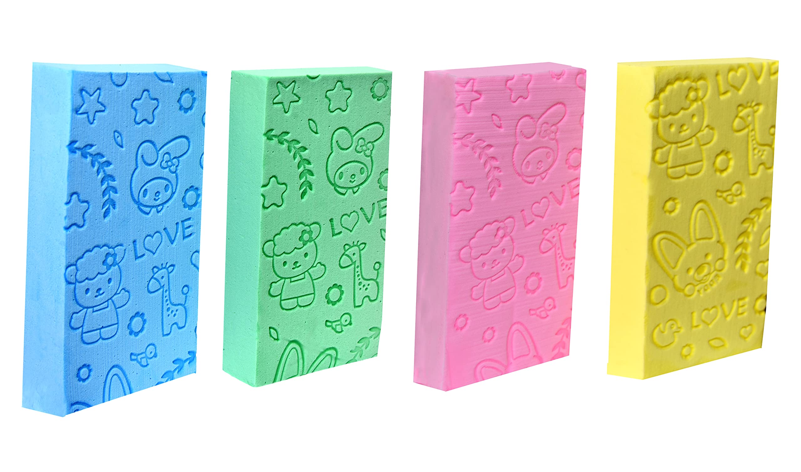 Ultra Soft Exfoliating Sponge for Shower & Bath - Gentle Dead Skin Remover & Face Scrubber for Women & Men - Pack of 2 Pink Sponges - Perfect for Sensitive Skin & Daily Body Exfoliation