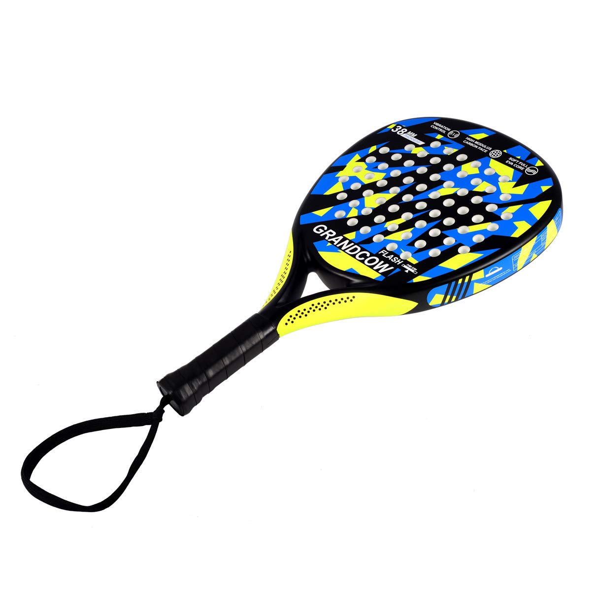 Premium Carbon Fiber Padel Racket with EVA Memory Flex Foam Core - Diamond Shape Design for Enhanced Power & Control - Perfect for Competitive Padel Tennis Matches & Training Sessions