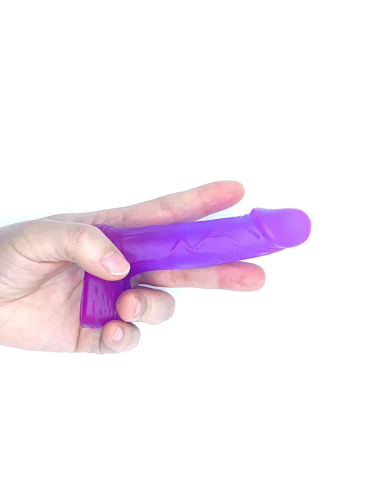 4.3 Inch Realistic Silicone Dildo for Beginners - Lifelike Anal Sex Toy for Women, Men & Couples - G-Spot Stimulator & Anal Training Kit (Purple) | Perfect for Solo Play, Couples Fun & BDSM Exploration