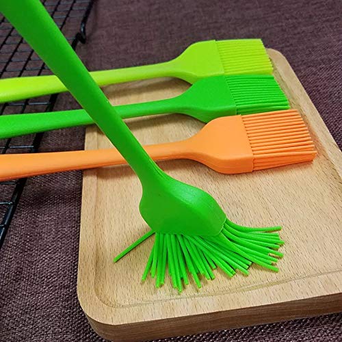 Rozatech 2-Pack 20cm Silicone Cooking Brushes - Oil, BBQ, Basting & Baking Brush Set (Random Colors) - Perfect for Grilling, Roasting, Baking & Kitchen Prep