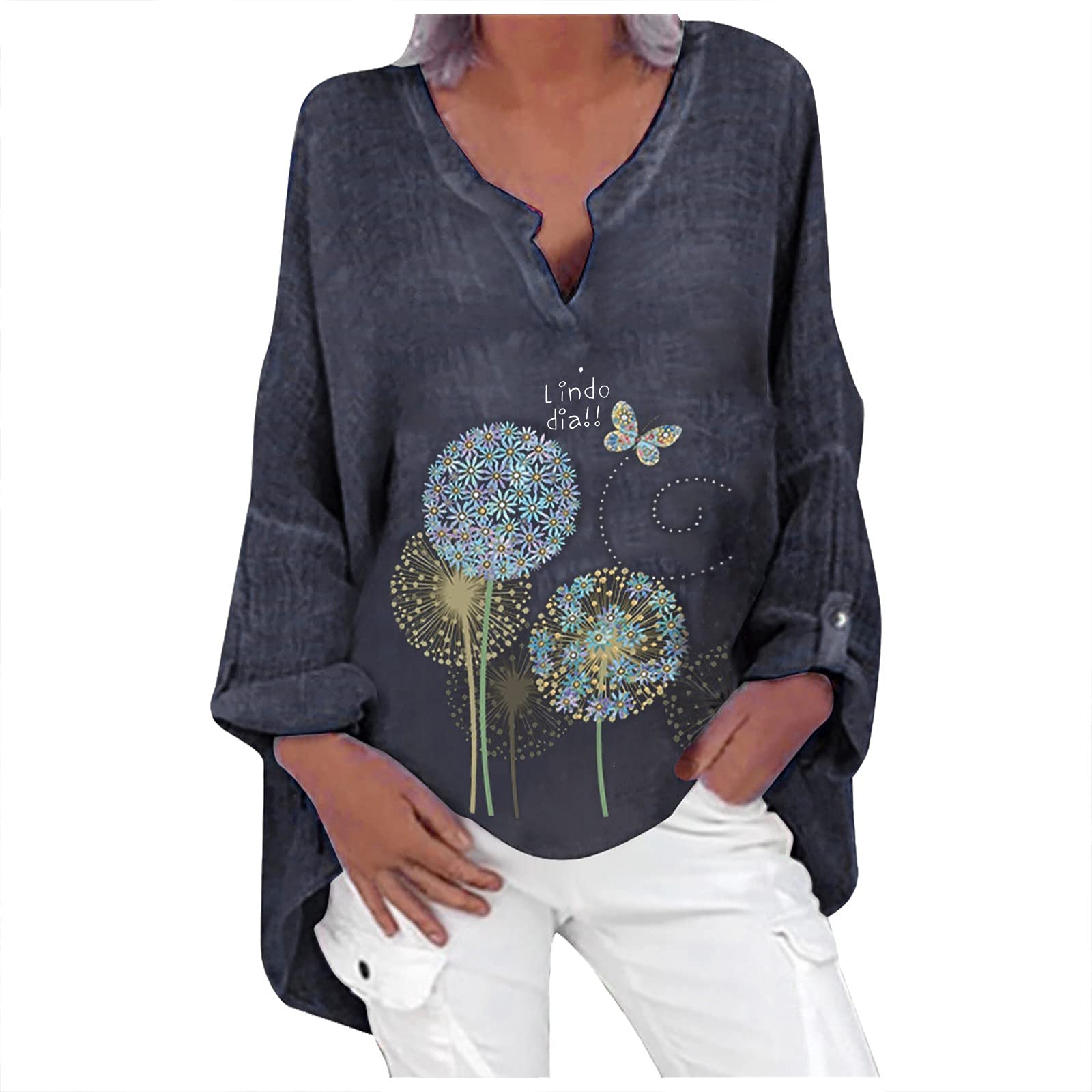 Floral Print Workout Tank Top for Women - Summer & Fall Crewneck T-Shirt, Casual Fit Tunic Blouse | Gym, Yoga, Running & Everyday Wear