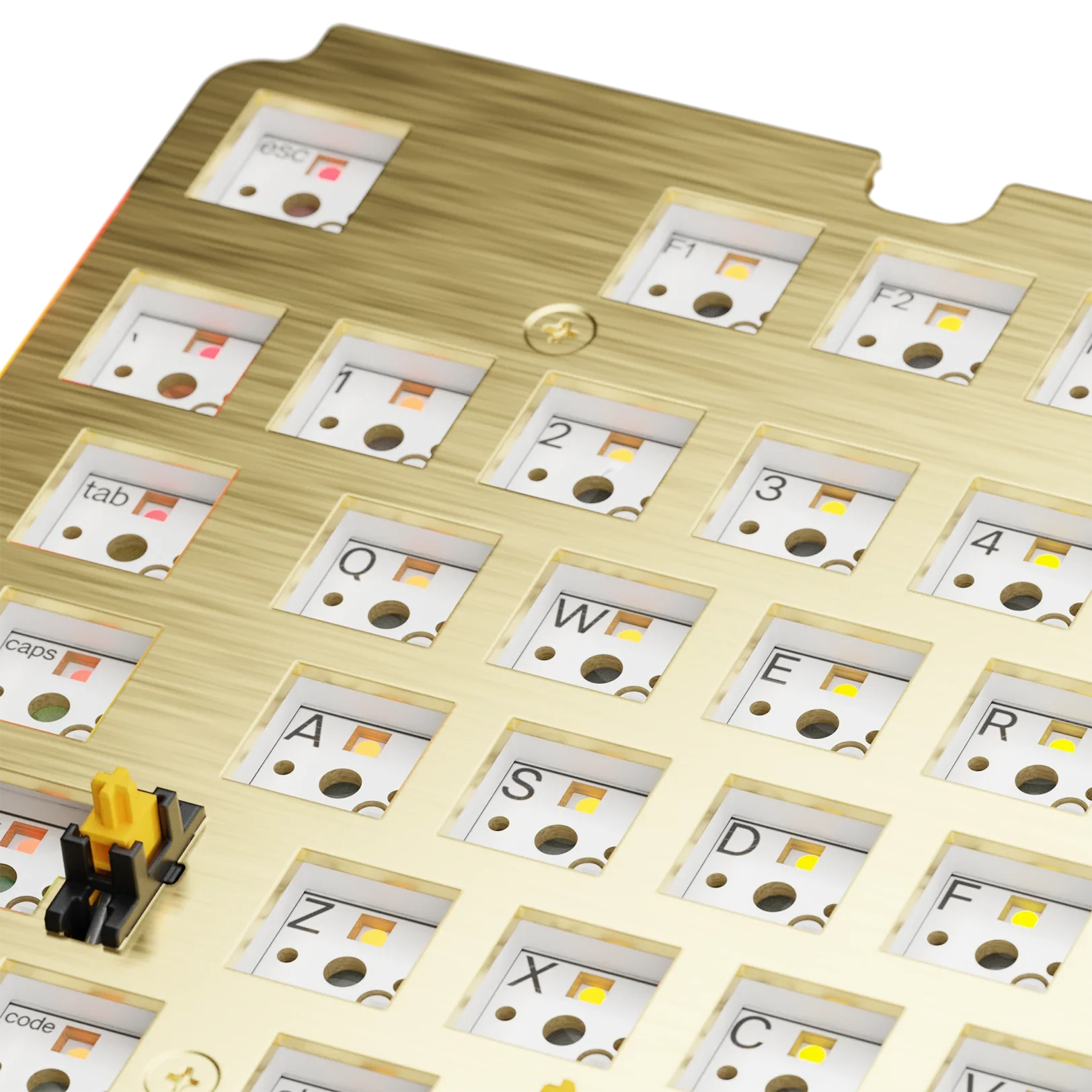 GMMK 3 Mechanical Keyboard Switch Plate - 100% Brass ANSI Layout for Custom Keyboard Builds | Perfect for Gaming, Typing & DIY Enthusiasts