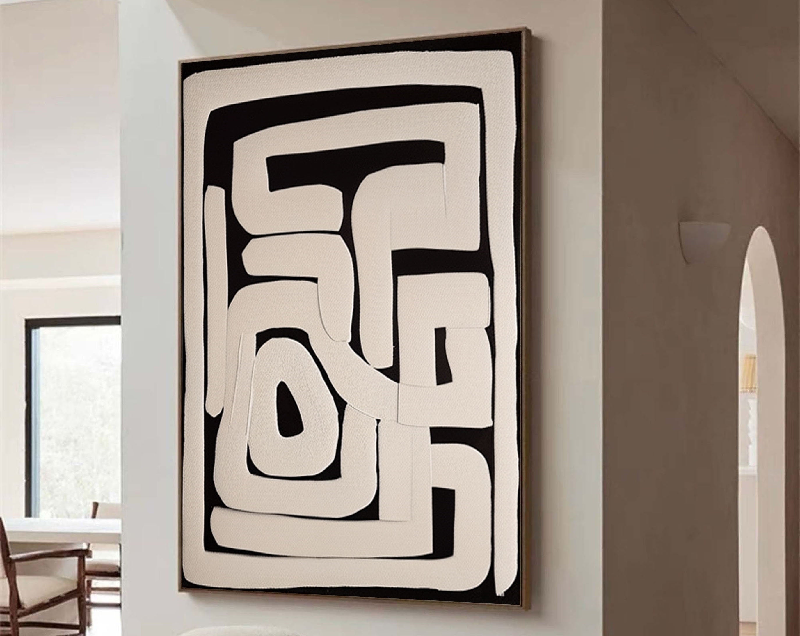 Beige & Brown Abstract Wall Art Print #BB002 - Modern Home Decor for Living Room, Bedroom & Office