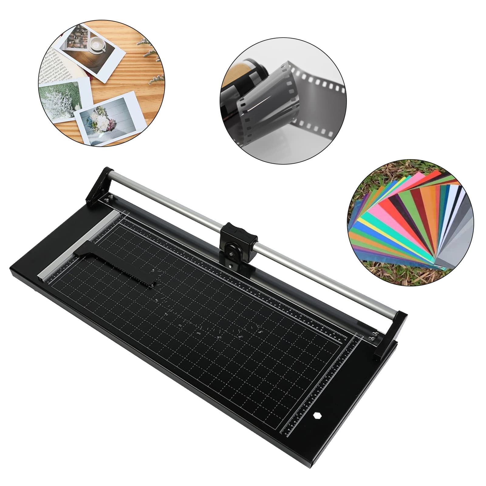 24 Inch Manual Rotary Paper Cutter - Precision Paper Trimmer for Photos, Scrapbooking & Crafting - Sharp Blade for Smooth Cutting - Perfect for DIY Projects, Office & School Use