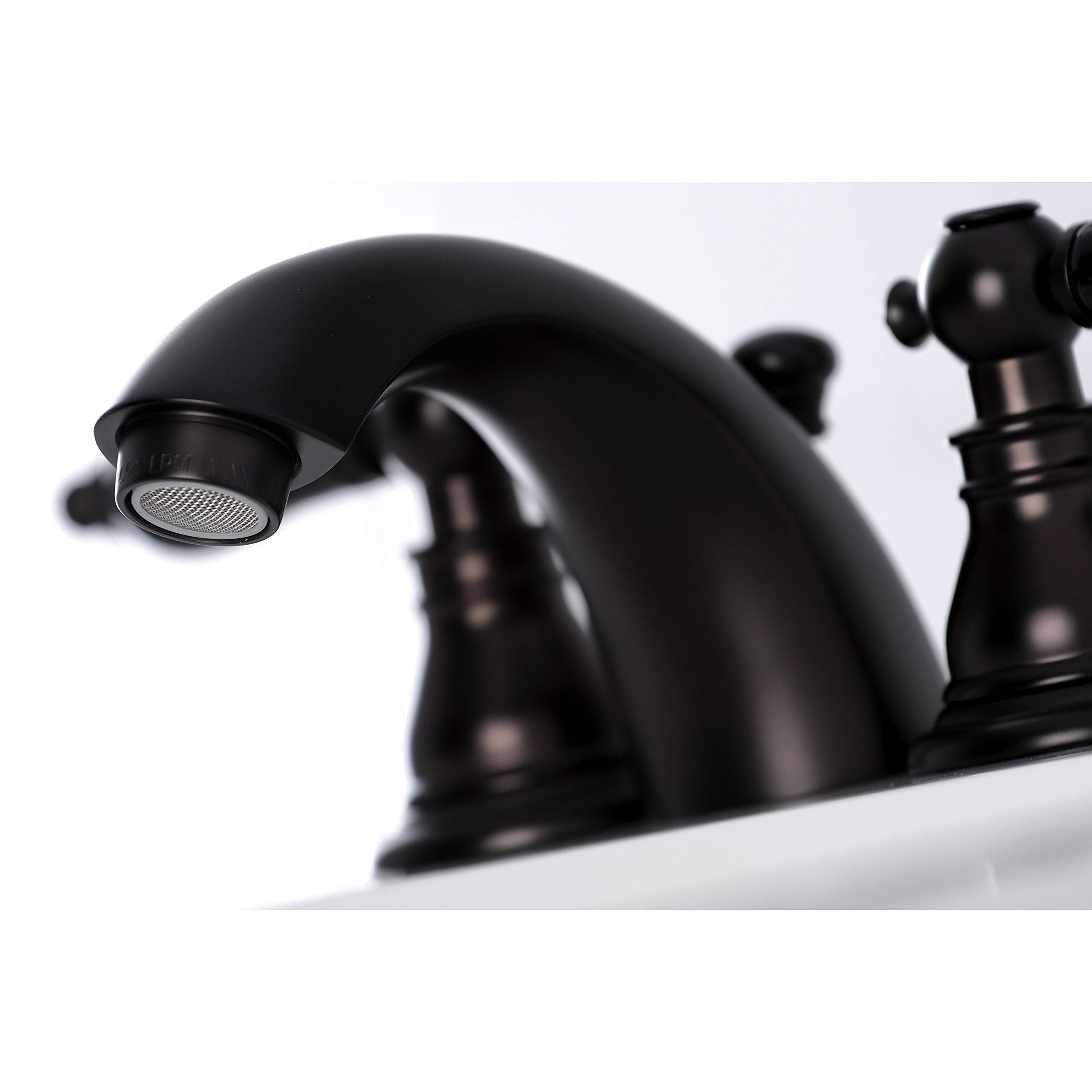 Kingston Brass KB955AKL Duchess Mini-Widespread Bathroom Faucet - Oil Rubbed Bronze Finish with Plastic Pop-Up Drain, 12