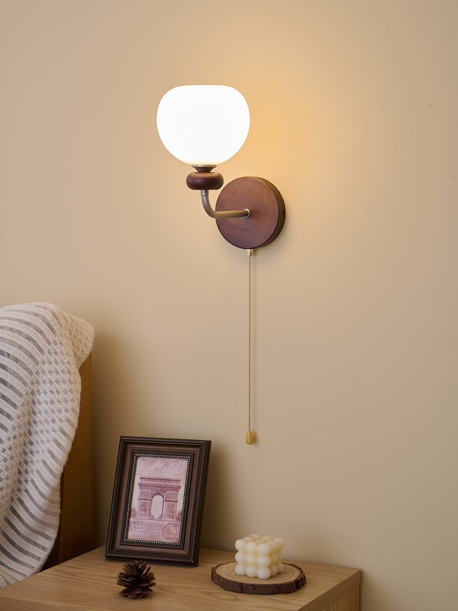 Lucille Wall Lamp - Modern LED Sconce Light Fixture for Bedroom, Living Room & Hallway - Energy Efficient Dimmable Lighting for Home Decor