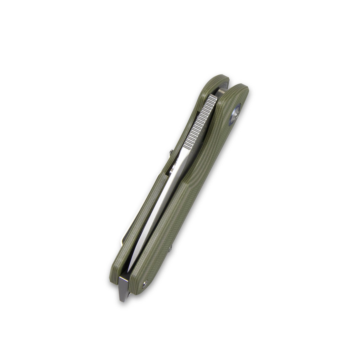 Premium EDC Folding Knife - Campe Nest Liner Lock Flipper with Green G10 Handle, 2.36