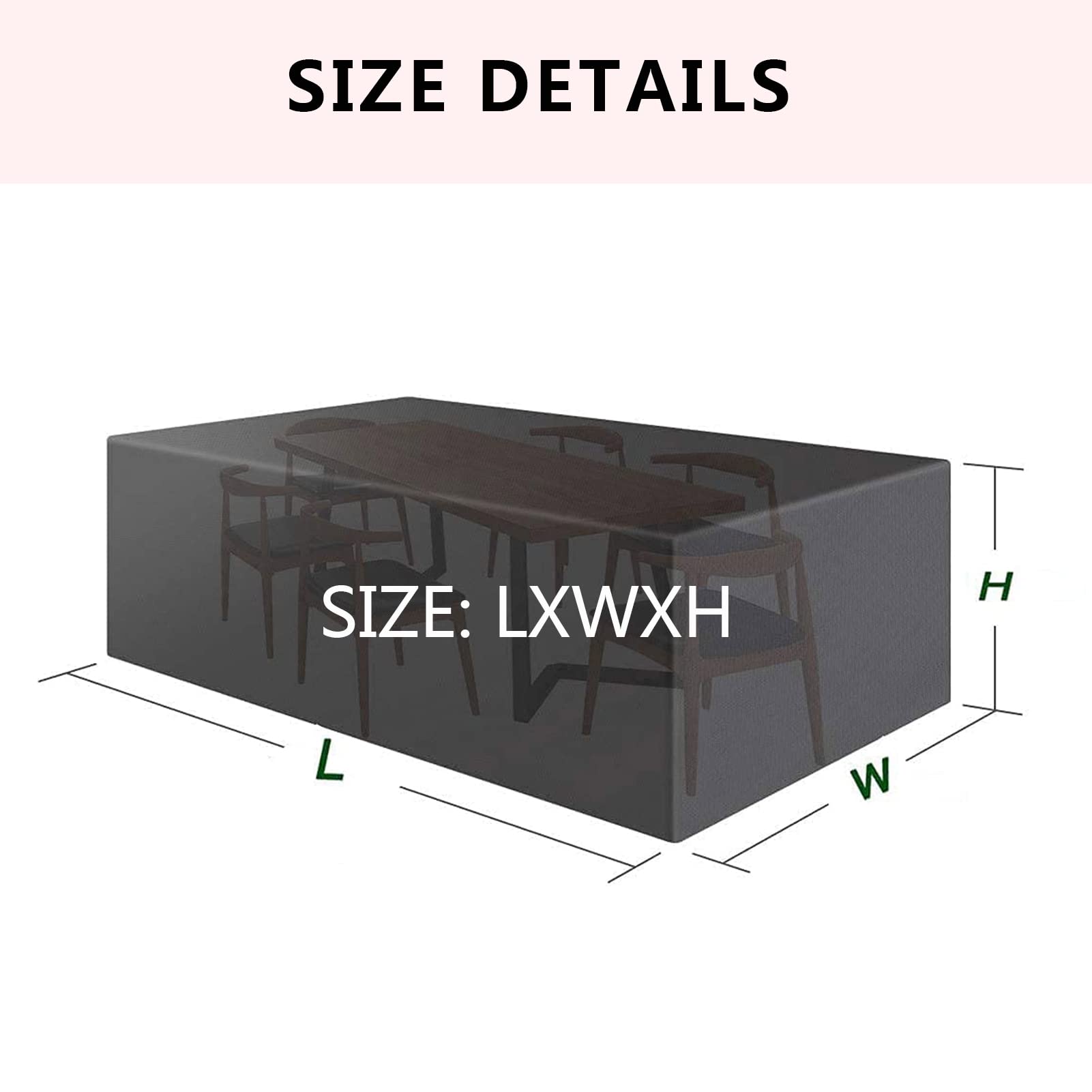 78x78x31 Inch Waterproof Windproof Rectangular Square Patio Furniture Set Cover - Heavy Duty 420D Oxford Fabric for Outdoor Table Protection - Perfect for Backyard, Deck, and Garden Use