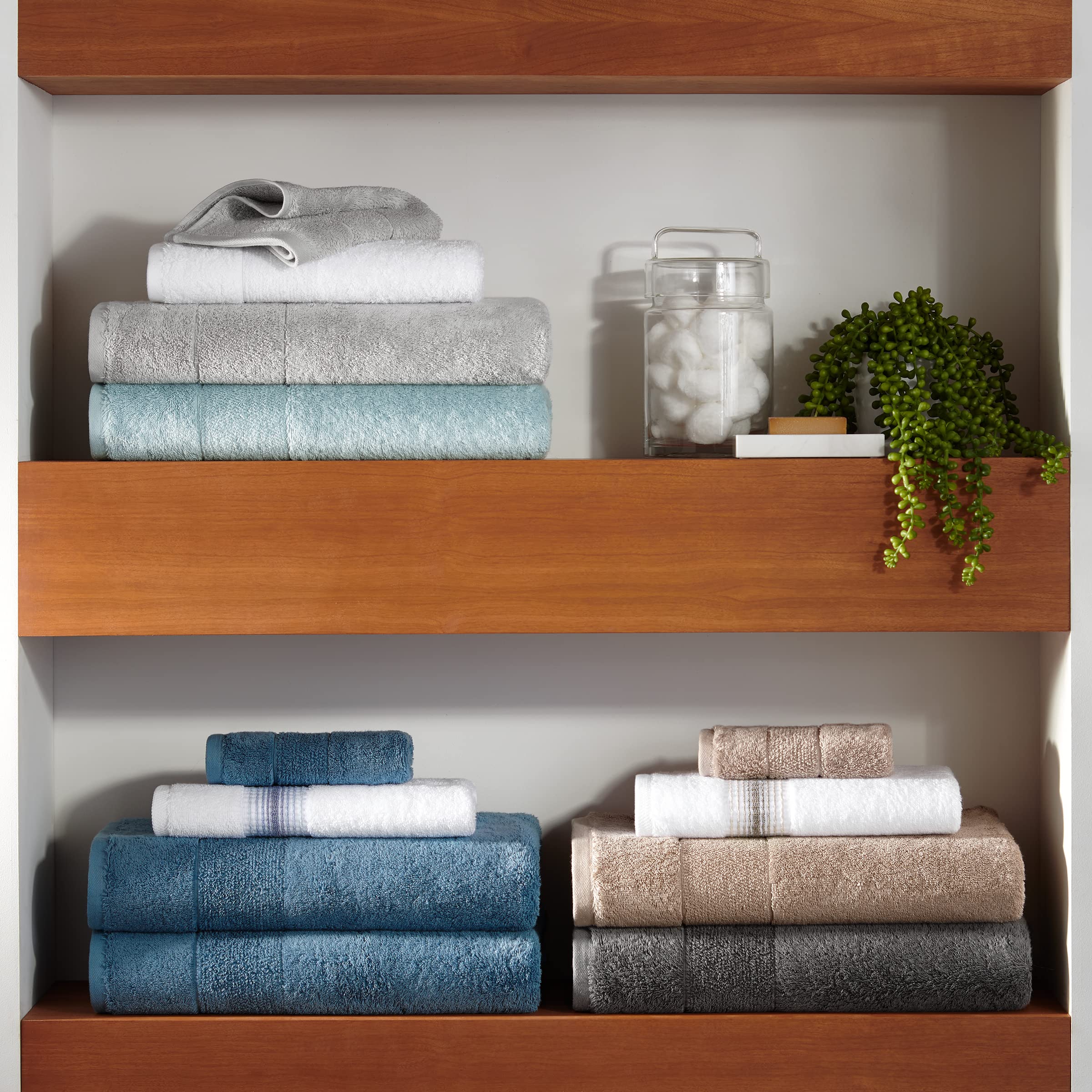 Aston & Arden Aegean Terry Bath Towels Set of 2 - Premium Ringspun Turkish Cotton, Ultra Soft & Absorbent Luxury Hotel & Spa Bathroom Towels, 600 GSM, 30 x 60 Inches, White - Perfect for Bath, Pool & Beach Use