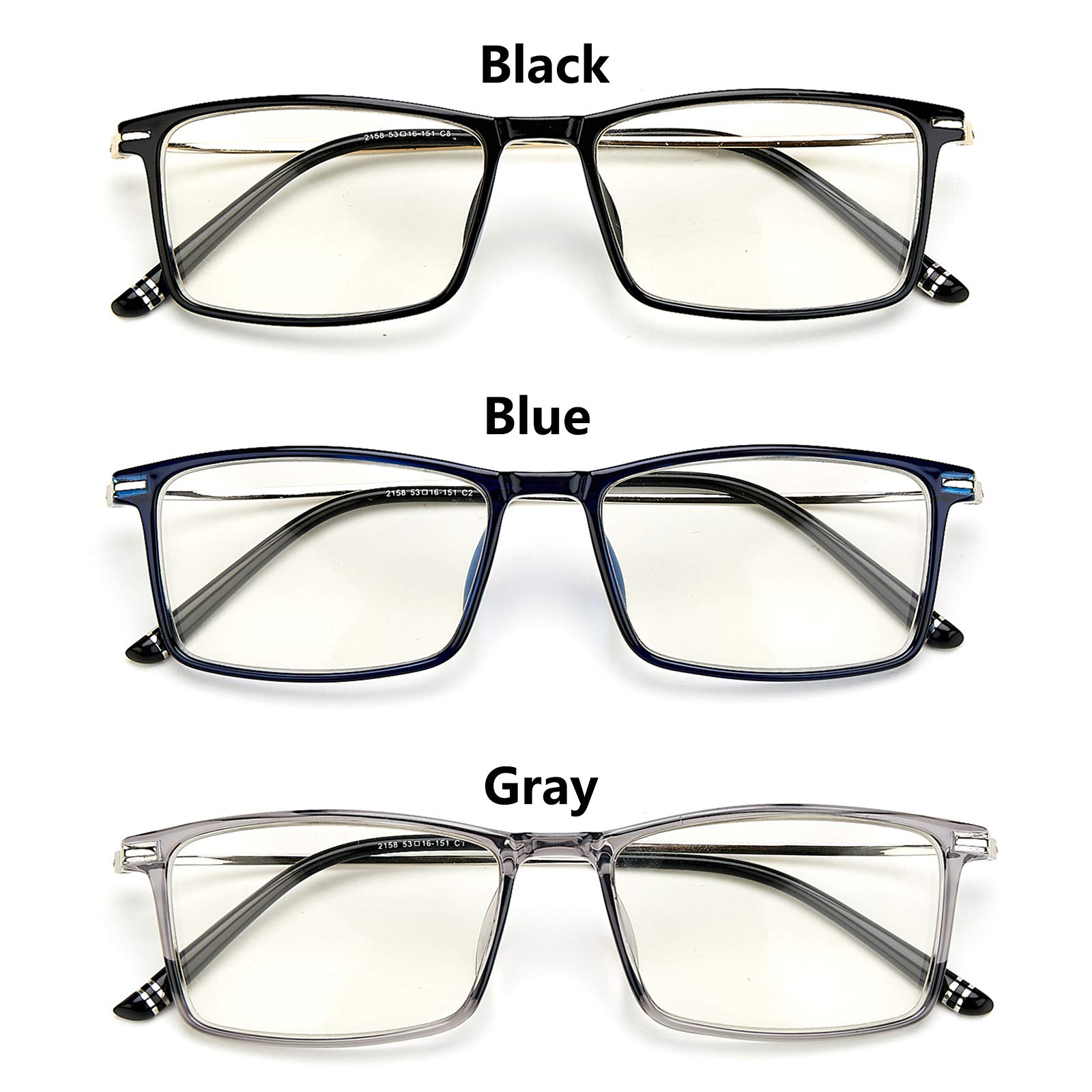 Progressive Multifocal Computer Reading Glasses for Men & Women - Anti-Blue Light Presbyopia Eyewear for Office Work, Gaming & Digital Screen Use