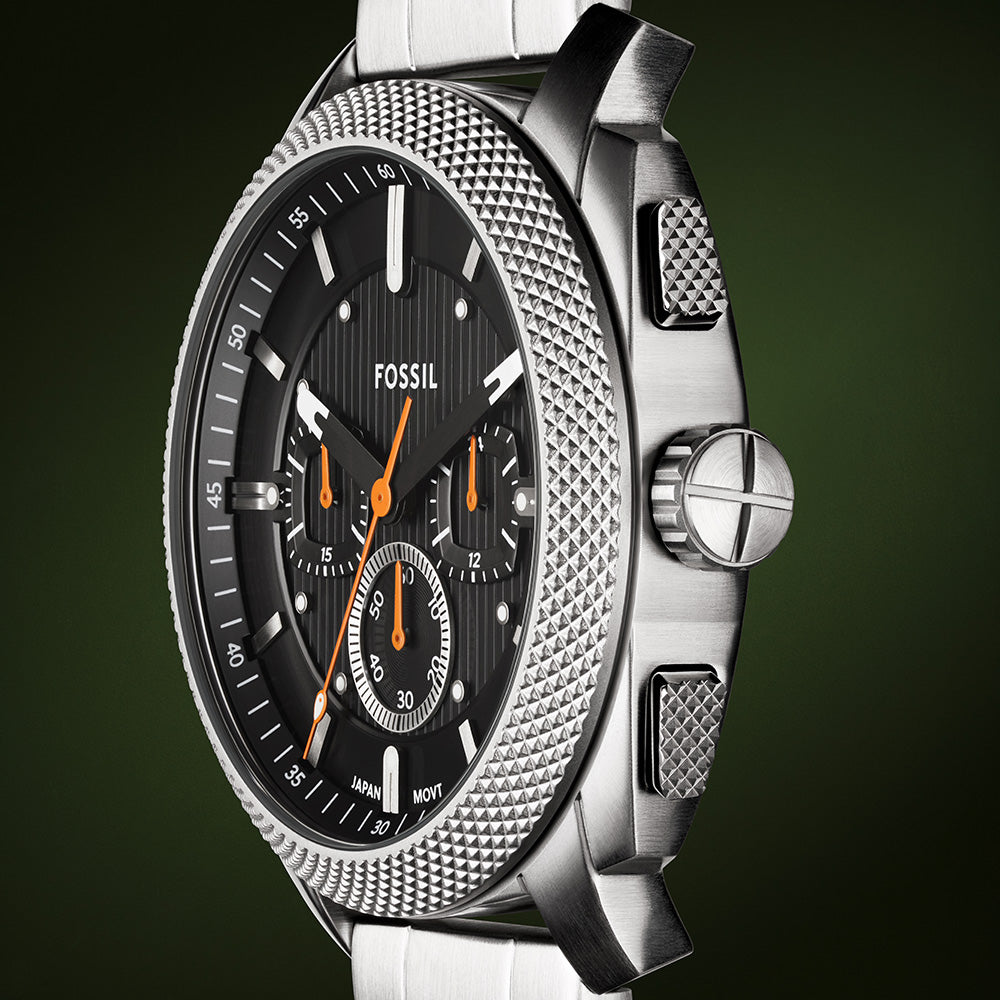 Fossil Machine FS6095 Chronograph Watch for Men - Stylish Analog Quartz Chronograph with Leather Strap - Perfect for Casual, Business & Everyday Wear