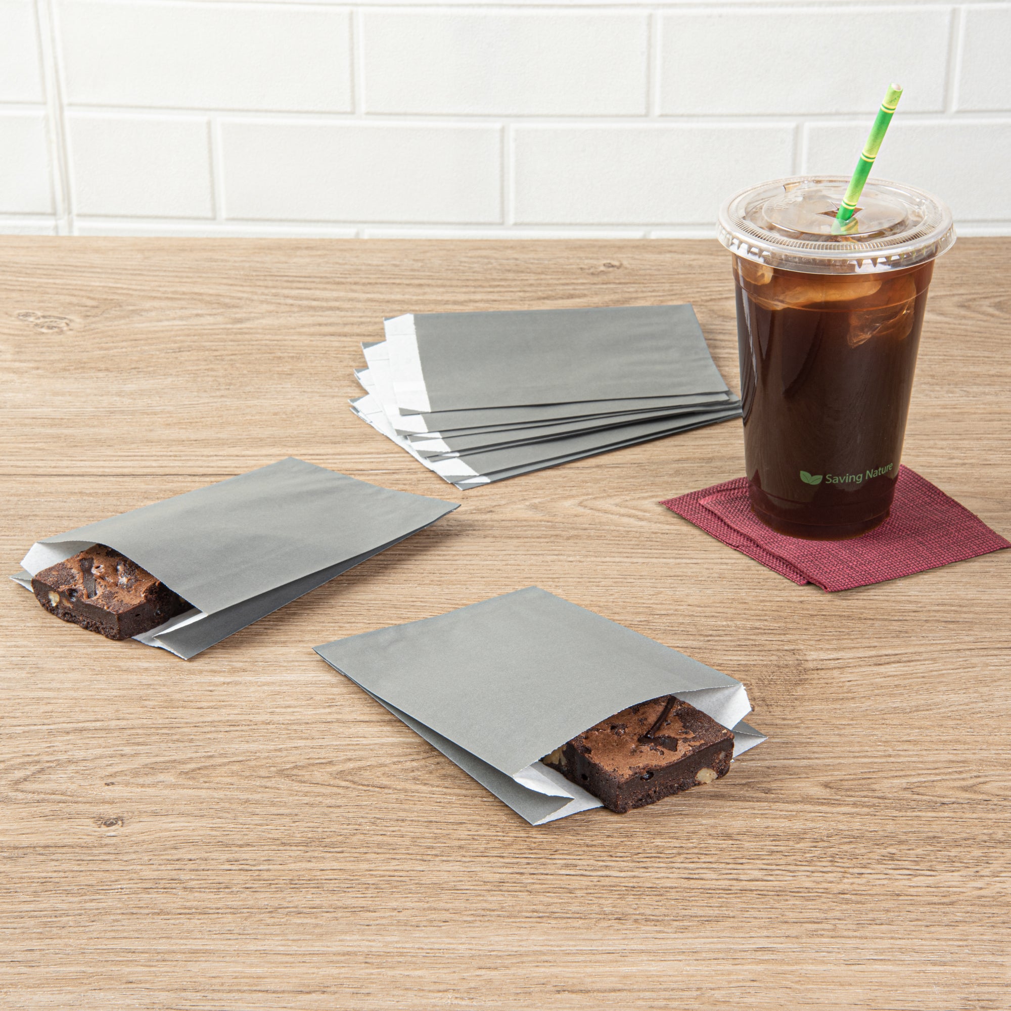 Premium Gray Paper French Fry & Snack Bags 4.25