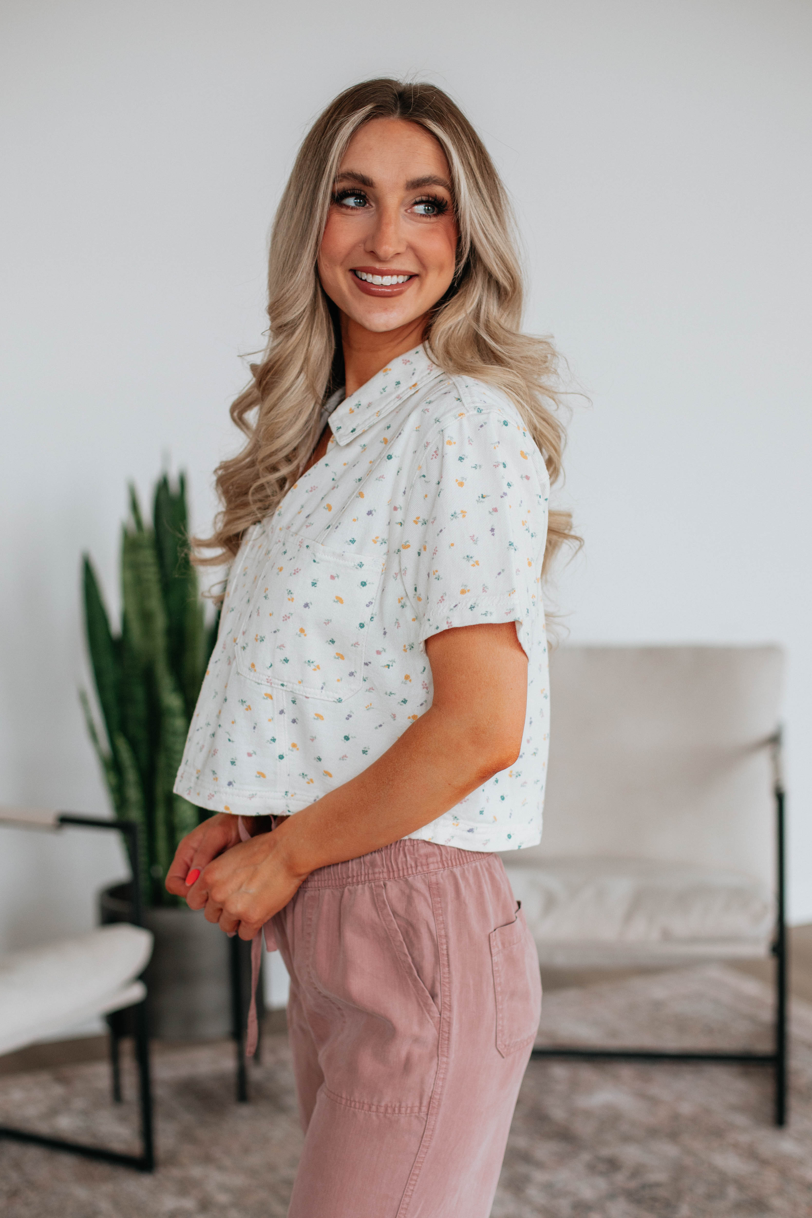 Buy Myself Flowers Top - Women's Floral Print Blouse for Casual Wear & Spring Outfits | Perfect for Dates, Office & Weekend Brunch