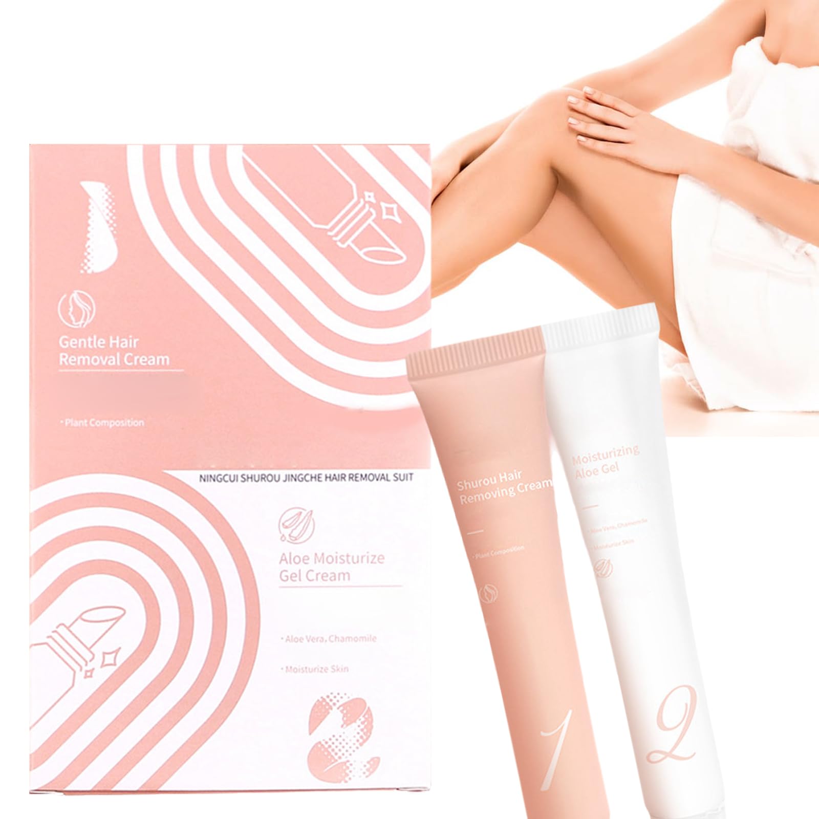 SilkLip Hair Removal Kit - Painless & Effective At-Home Hair Remover for Women & Men - Smooth Skin on Legs, Arms, Bikini Line & Face - Rechargeable & Portable for Travel Use