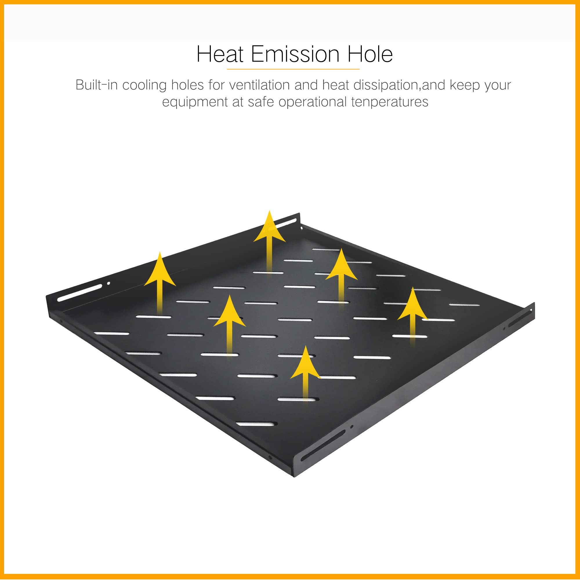RIVECO 1U Vented Steel Cantilever Tray for 19