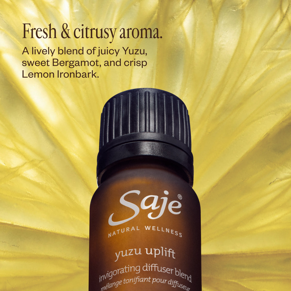 Yuzu Uplift Invigorating Essential Oil Diffuser Blend - Energizing Citrus Aroma for Home, Office & Spa Relaxation
