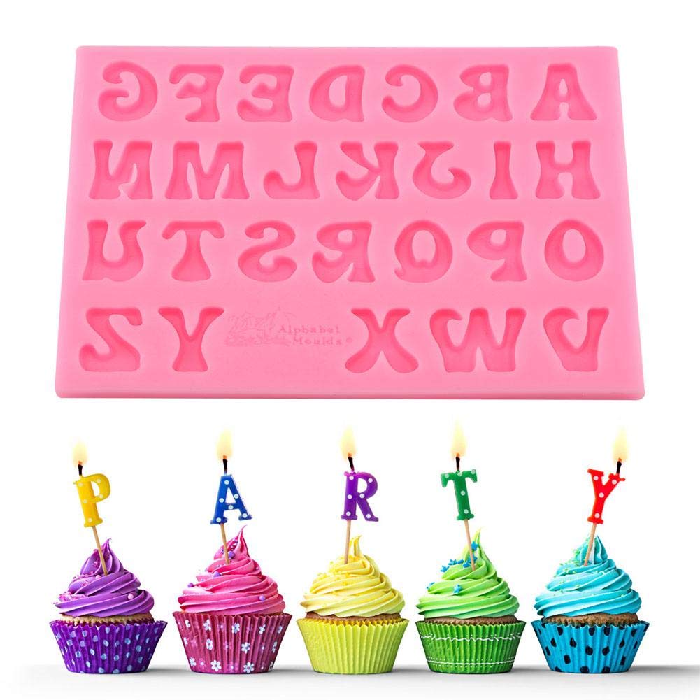 Premium Silicone Letter Molds for Candy, Cake, Fondant & Chocolate Decorating - DIY Baking Tools for Birthdays, Weddings & Party Desserts