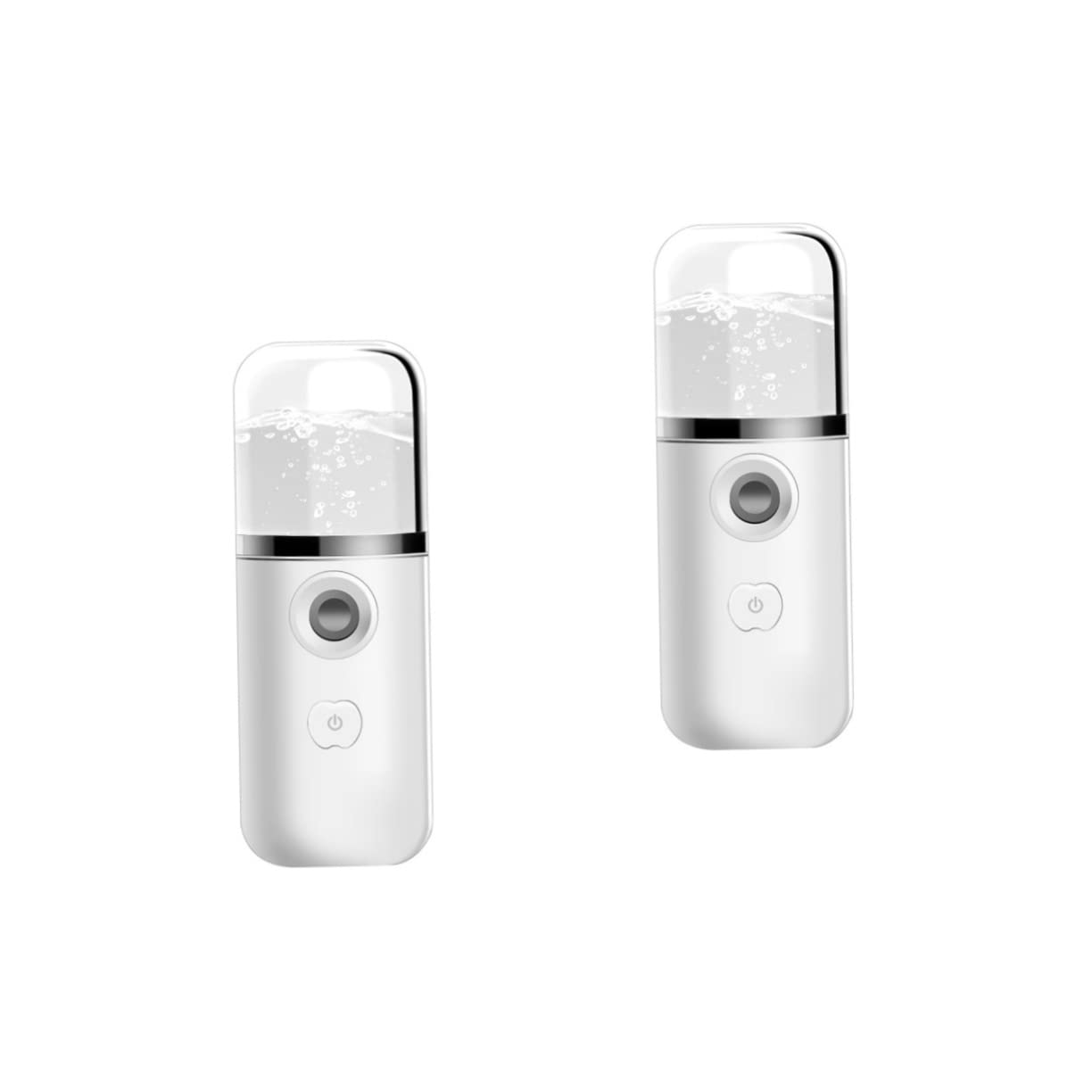 Healeved 2-Pack Portable Mini Humidifier - USB Rechargeable Personal Water Bottle Humidifier with Fine Mist Sprayer for Face, Spa, Travel & Office | Hydrating Facial Steamer & Cool Mist Sprayer for Dry Skin Relief