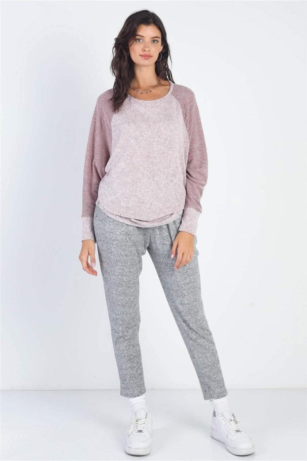 Cherish Apparel Women's Grey Long Sleeve T-Shirt - Soft Cotton Casual Top for Everyday Wear, Work & Layering