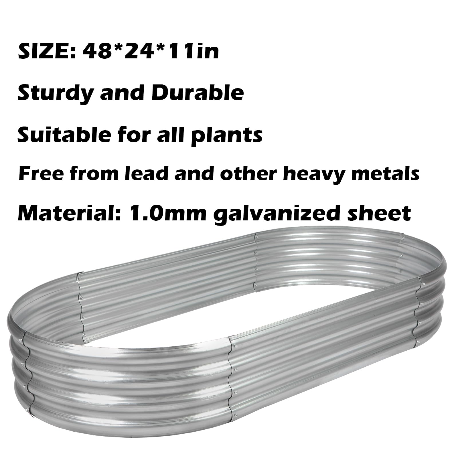 Galvanized Raised Garden Bed Outdoor - Durable Rust & Weather Resistant Planter Box for Vegetables, Herbs & Flowers | Perfect for Backyard, Patio & Urban Gardening