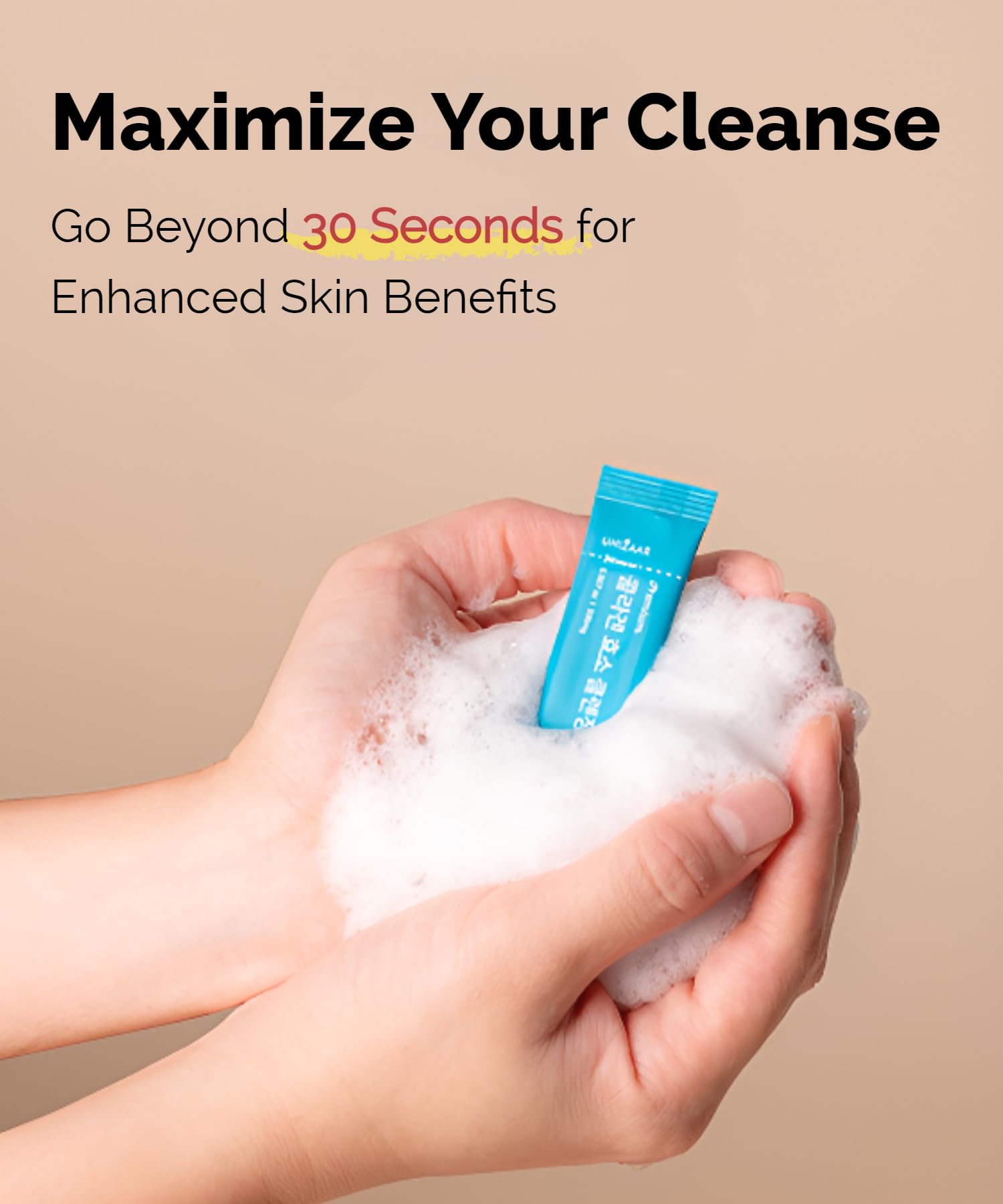 UNIZAAR Collagen Enzyme Powder Face Wash Set – 30 Travel Size Pack (0.007 oz each) with French Collagen & Urea | Korean Skincare Cleanser for Women | Perfect for Travel, Daily Face Cleansing & Anti-Aging Routine