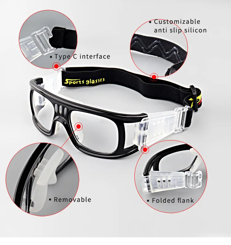 Professional Prescription Sports Goggles for Adults - Adjustable Strap Band - Perfect for Swimming, Cycling & Outdoor Activities