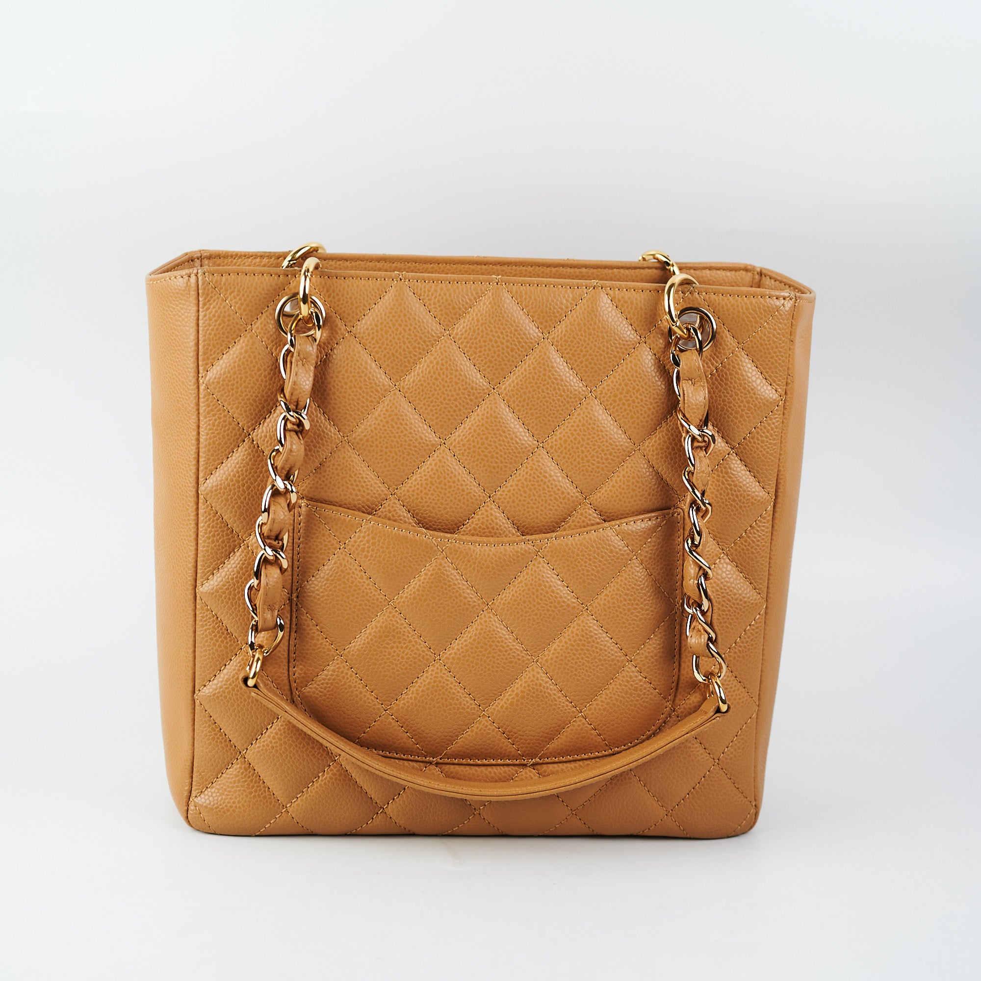 Chanel PST Beige Leather Tote Bag for Women - Luxury Designer Handbag for Work, Travel & Everyday Use