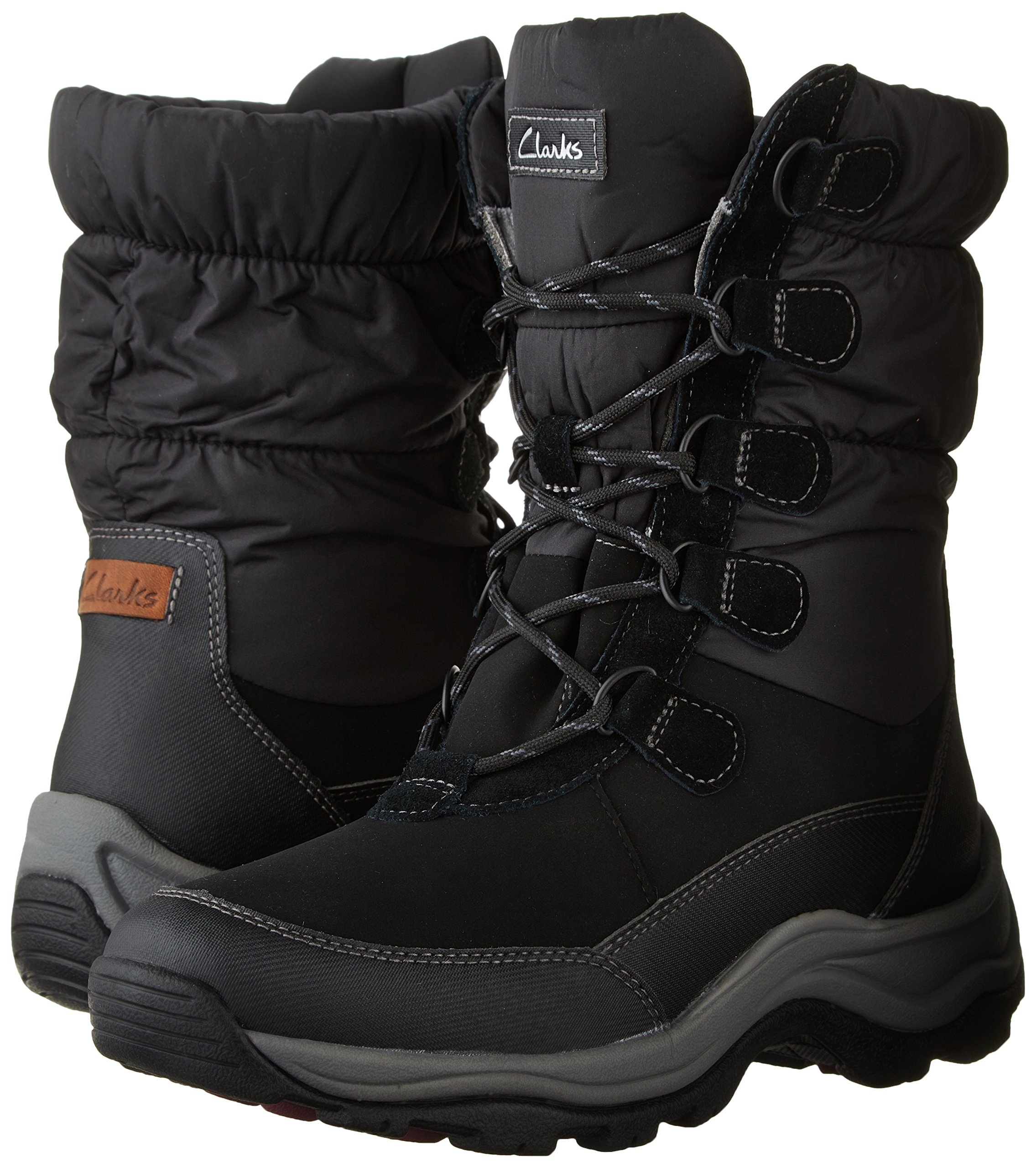 Clarks Women's Arctic Mission Boots Size 7.5 M Black - Waterproof Winter Snow Boots for Hiking, Walking & Cold Weather