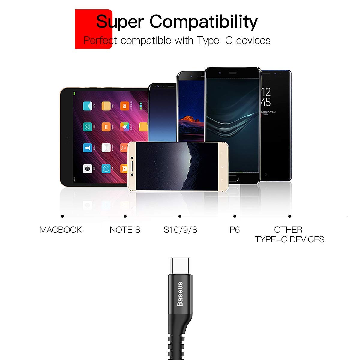 Baseus 100W USB C to USB A Fast Charging Cable for Car - Retractable Coiled Nylon Braided Charger Cord Compatible with iPhone 15/14/13 Pro Max, Galaxy S24/S23, Note 20 - Perfect for Car Charging, Road Trips & Daily Commute (3.3ft)