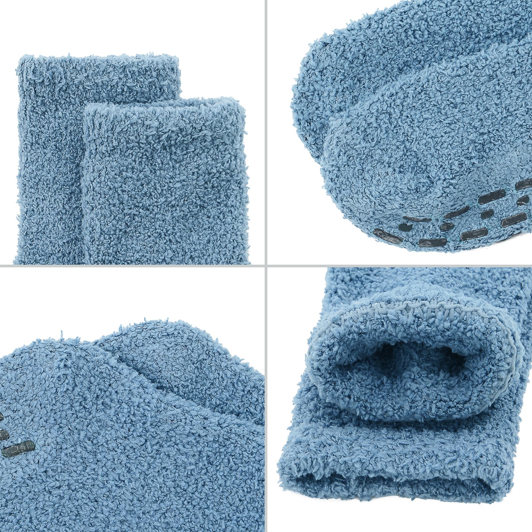 Cozy Non-Slip Fuzzy Slipper Socks for Women - Warm Gripper Socks with Anti-Skid Dots - Perfect for Winter, Lounge, Home & Yoga