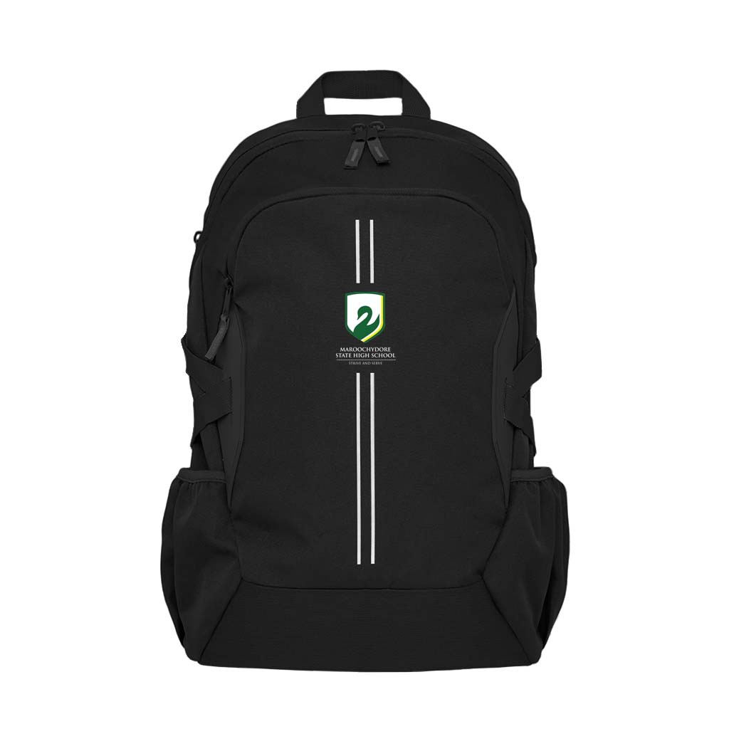 Maroochydore State High School Quantum Tuff Pack - 25L Large Black Backpack for School, Travel & Outdoor Adventures | Durable Water-Resistant Daypack